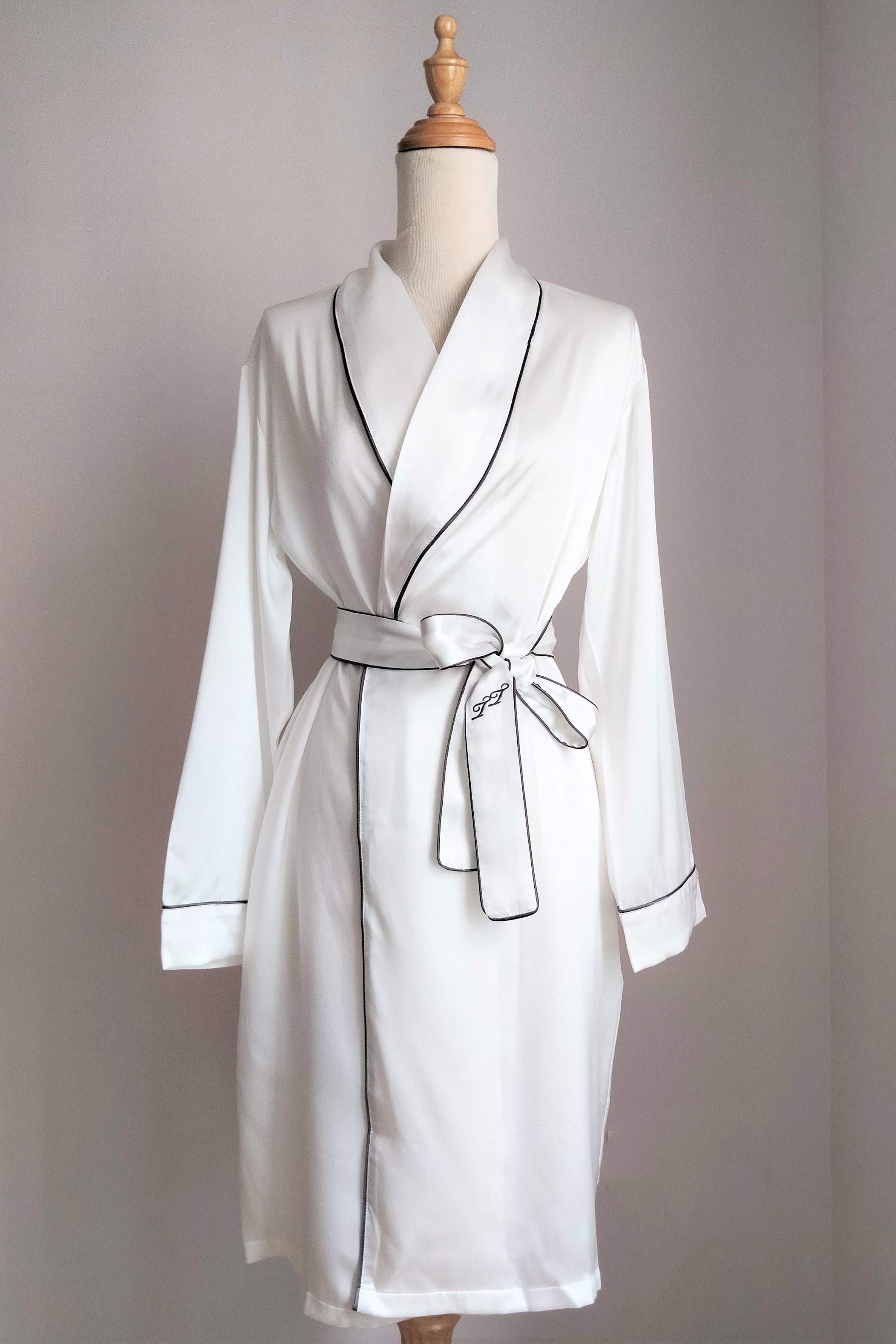BESPOKE Empress Silk Robe - Bells & Birds