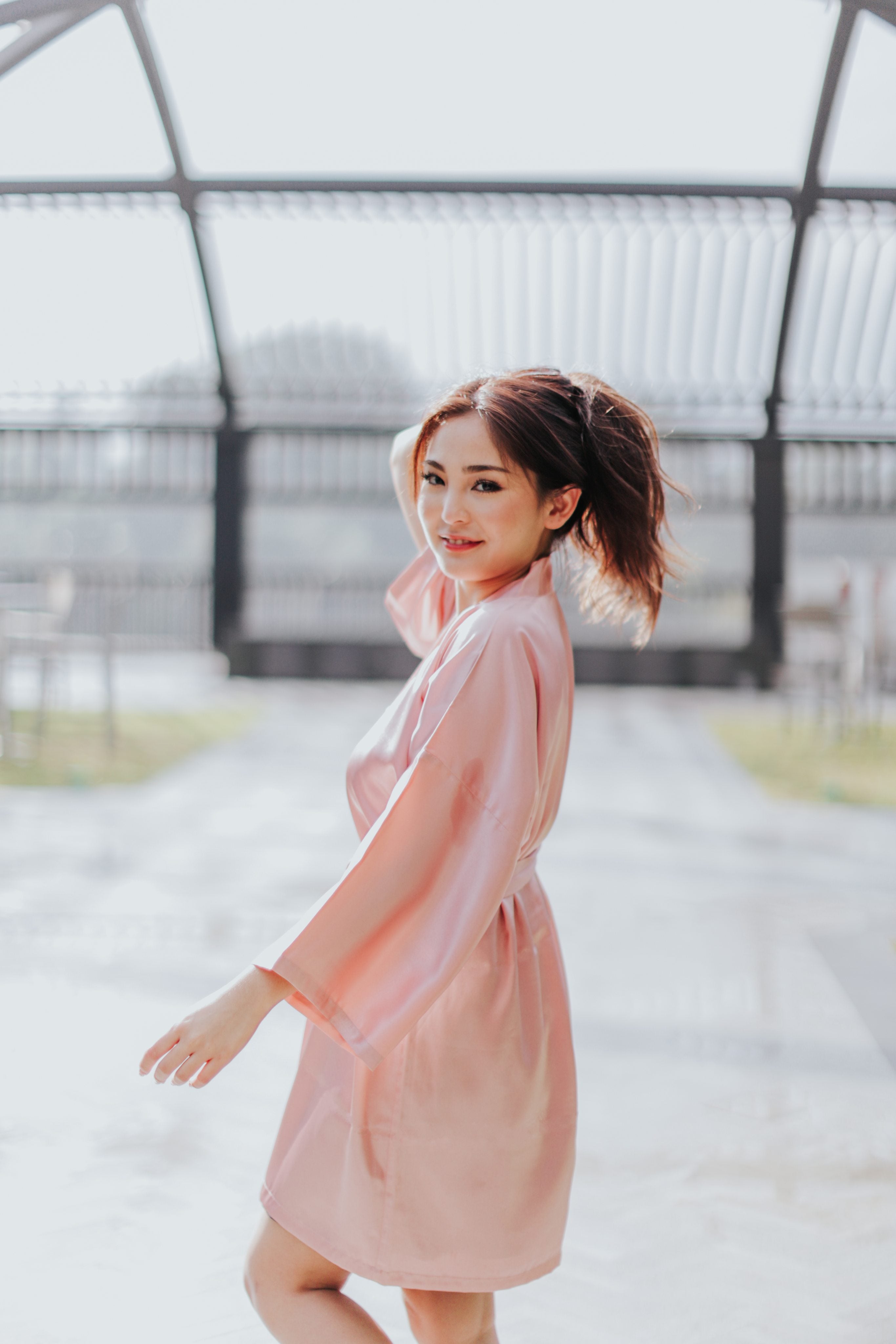 Classic Silk Robe (Sweet Pink)