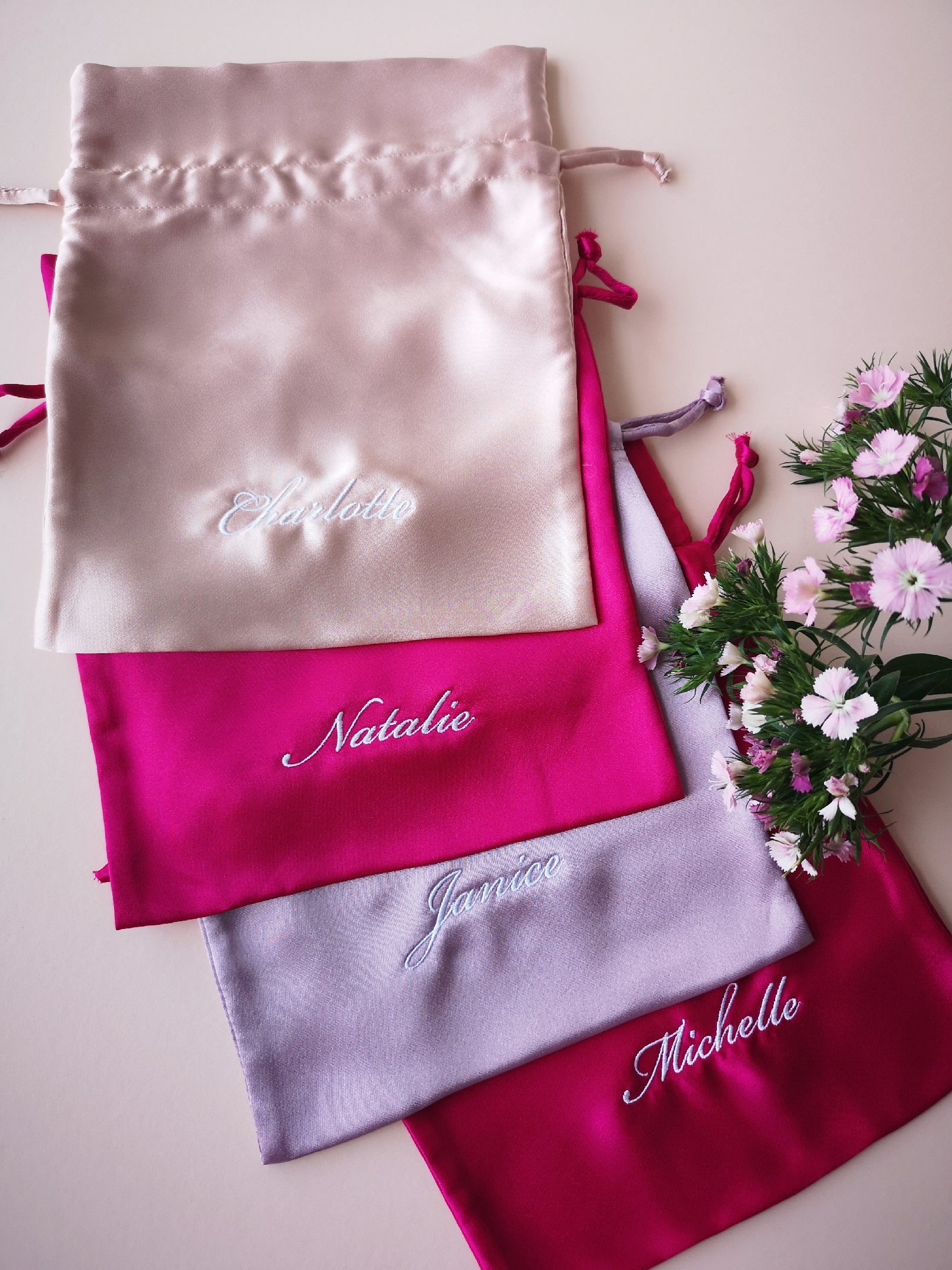 Monogrammed Keepsake Pouch - Bells & Birds