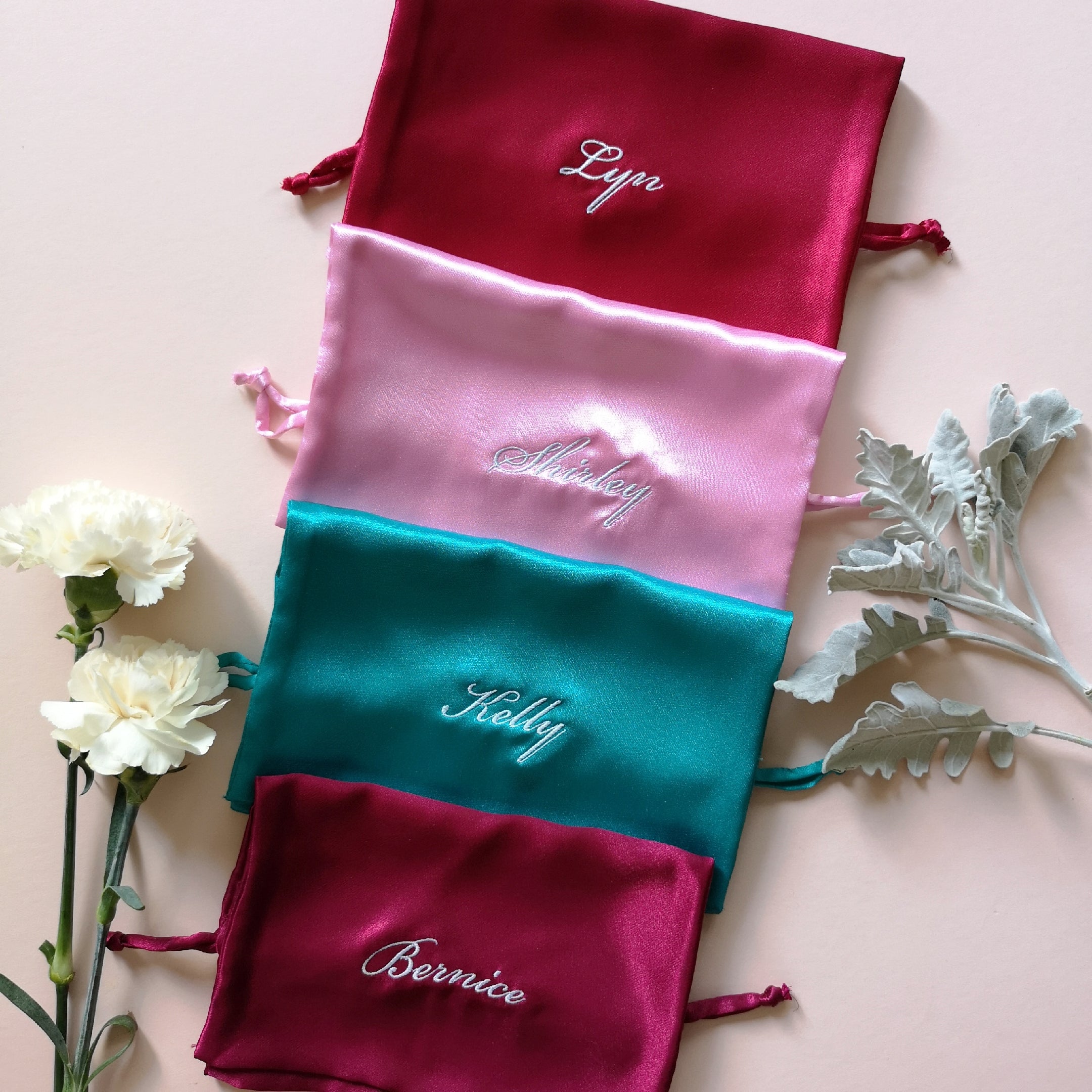 Monogrammed Keepsake Pouch - Bells & Birds