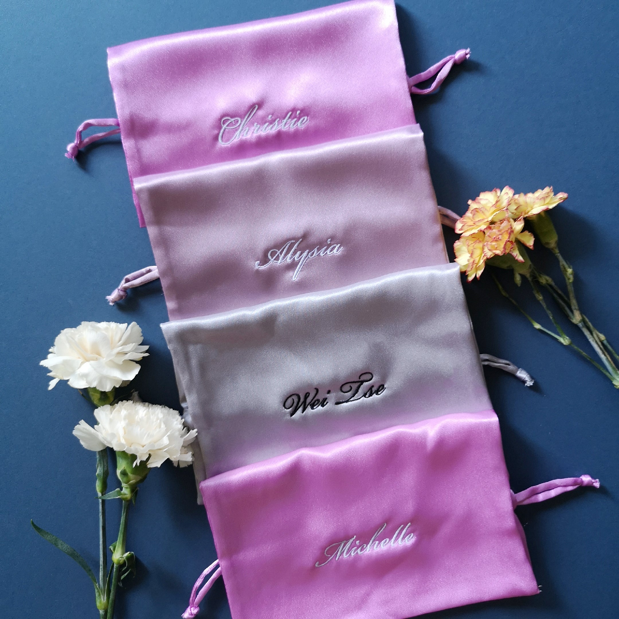 Monogrammed Keepsake Pouch - Bells & Birds