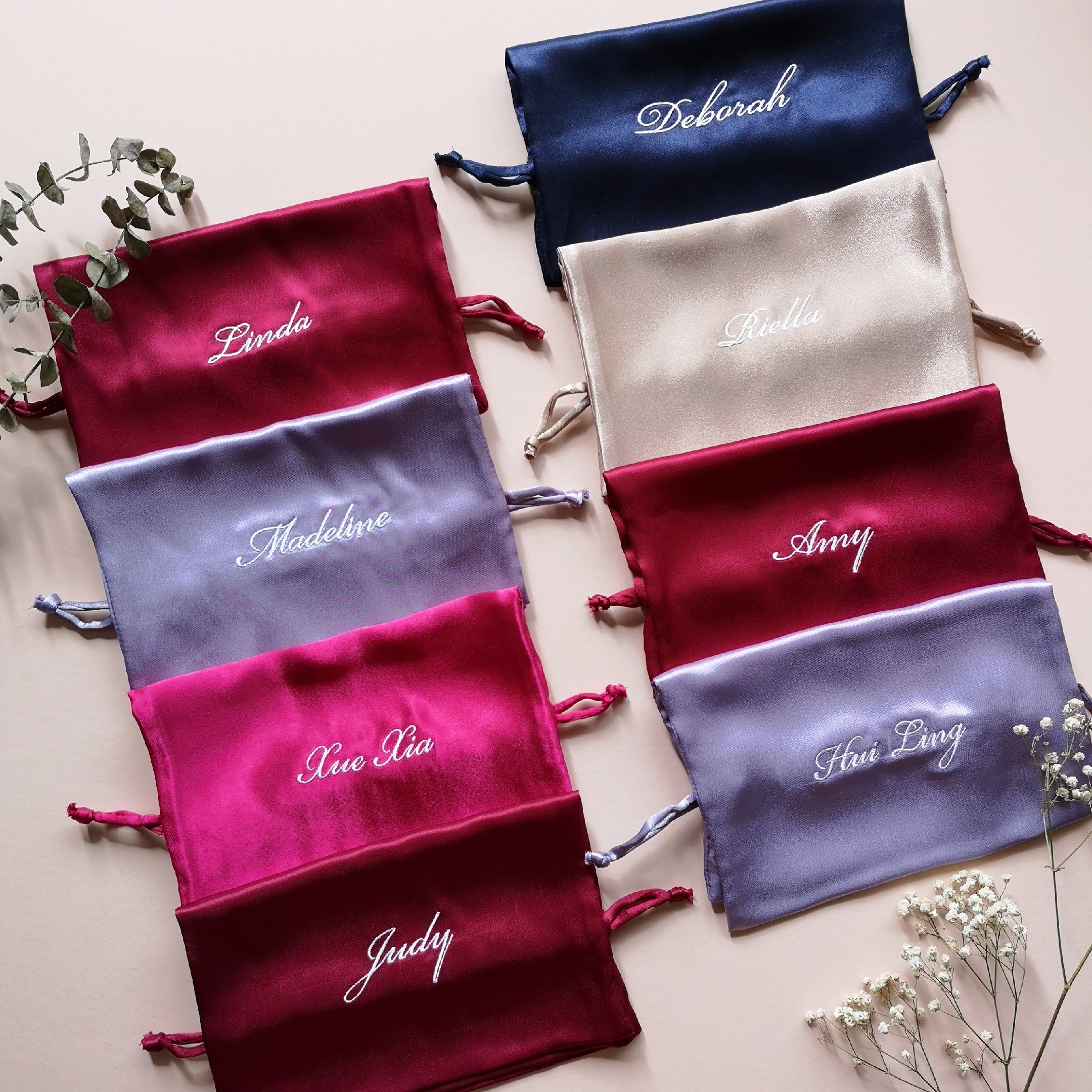 Monogrammed Keepsake Pouch - Bells & Birds