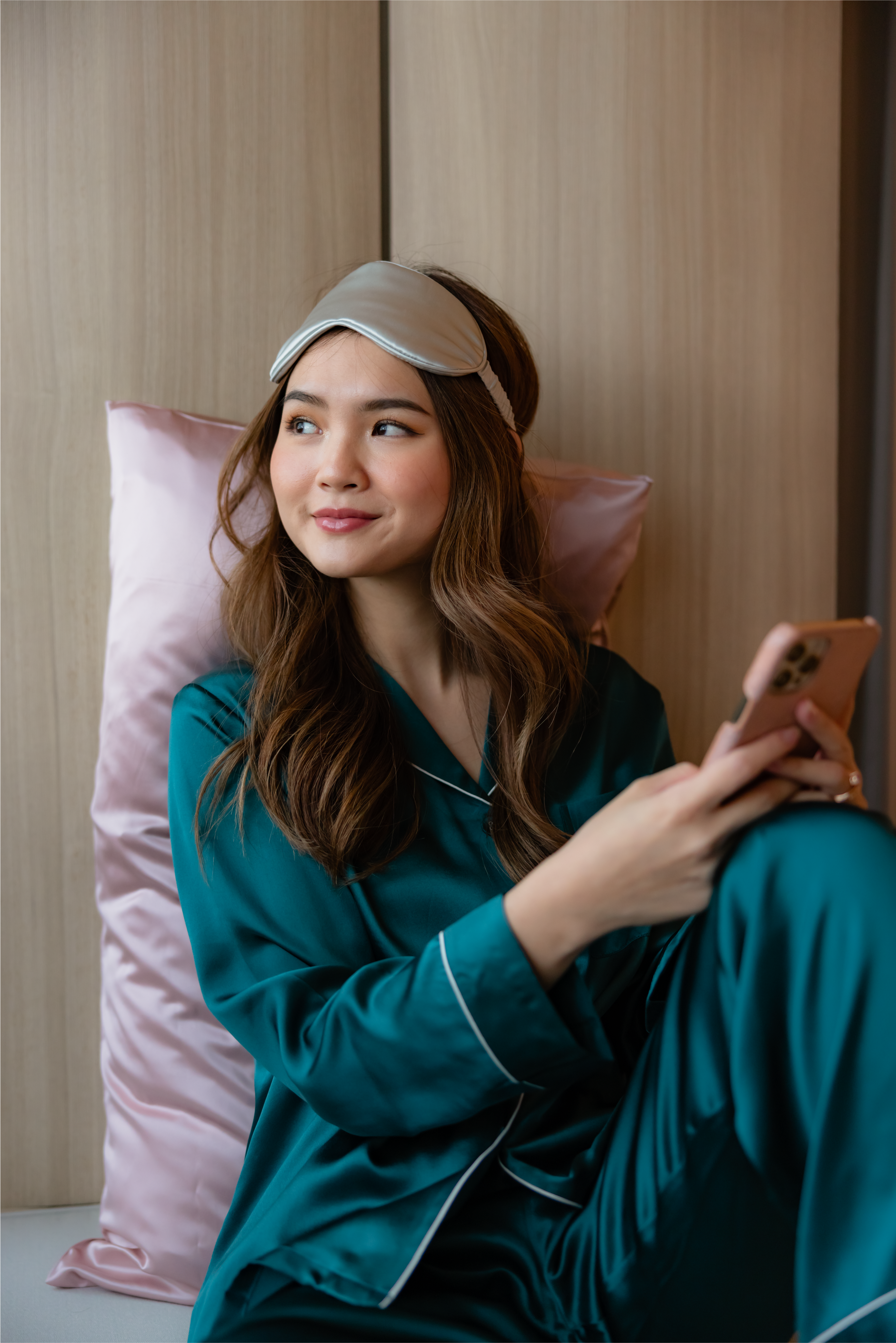 Mulberry Silk Pants Pyjamas (Teal)