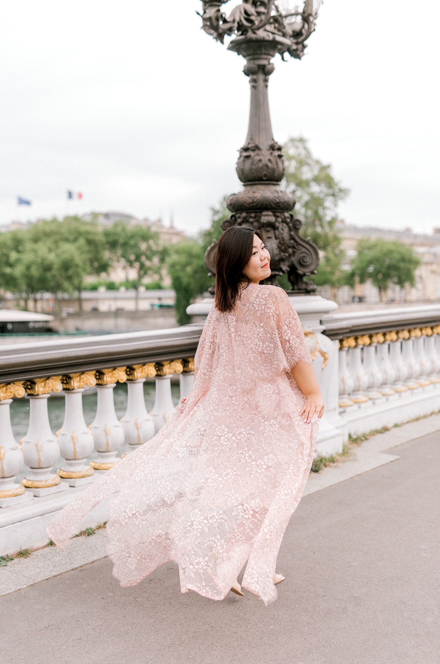 Limited Lace Kaftan (Pink) - Bells & Birds