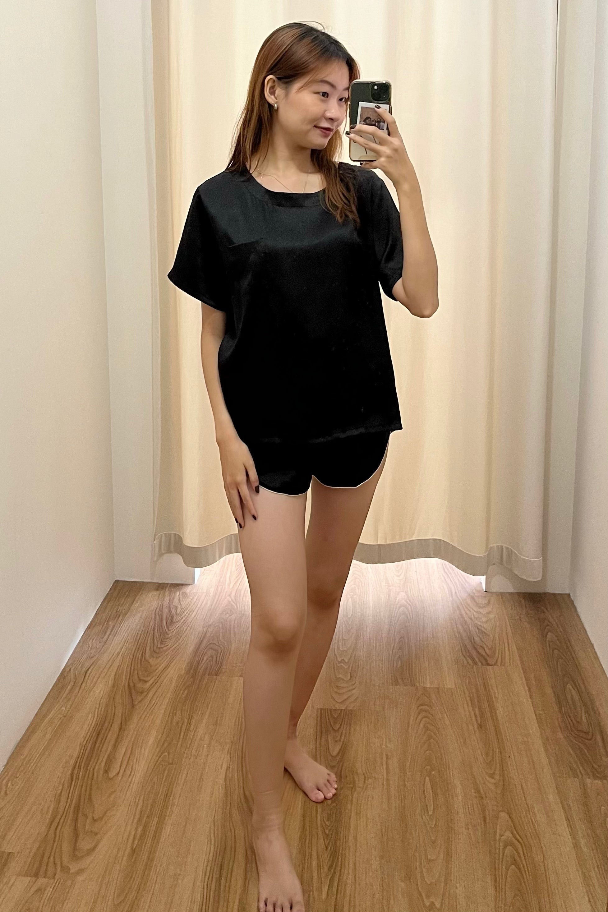 Mulberry Silk Lounge Set (Black)