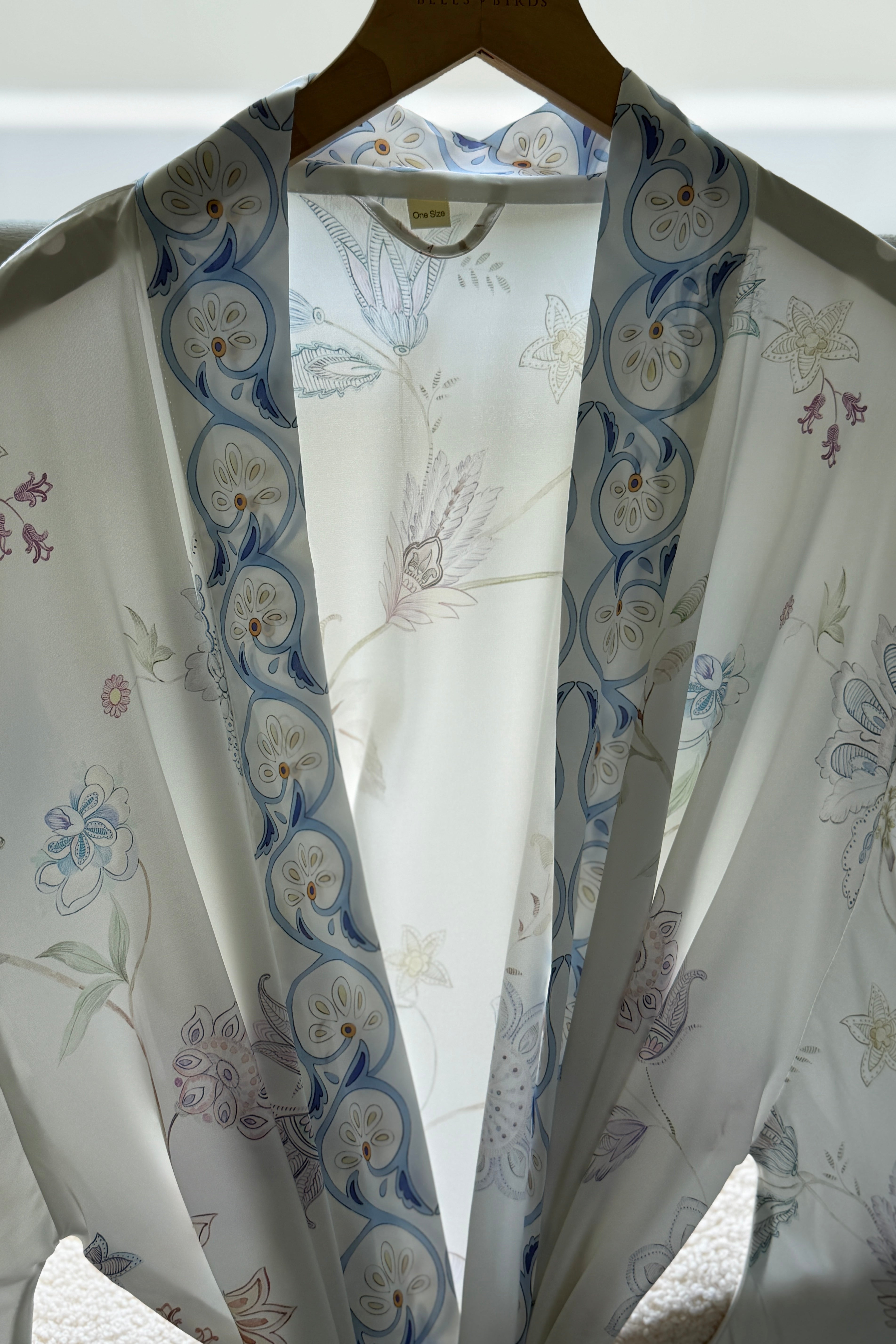 Flight of Whimsy Robe (White) - Bells & Birds