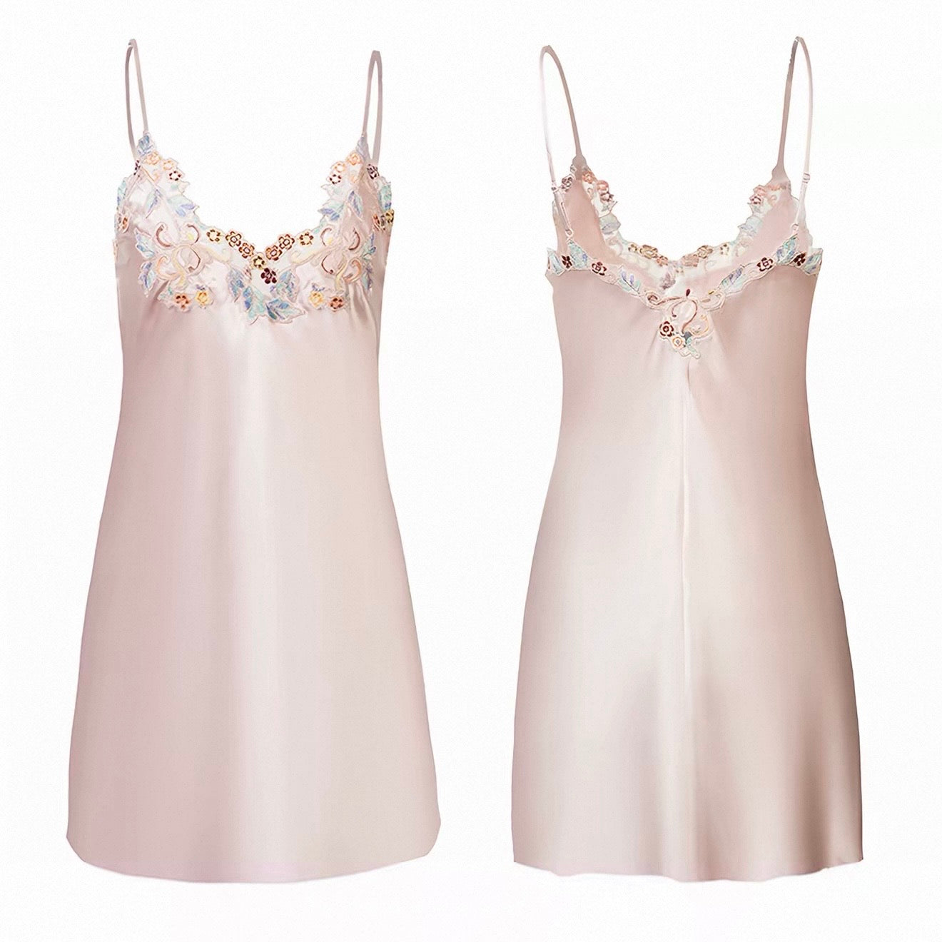 Florentine Mulberry Silk Slip (Rose) - Bells & Birds