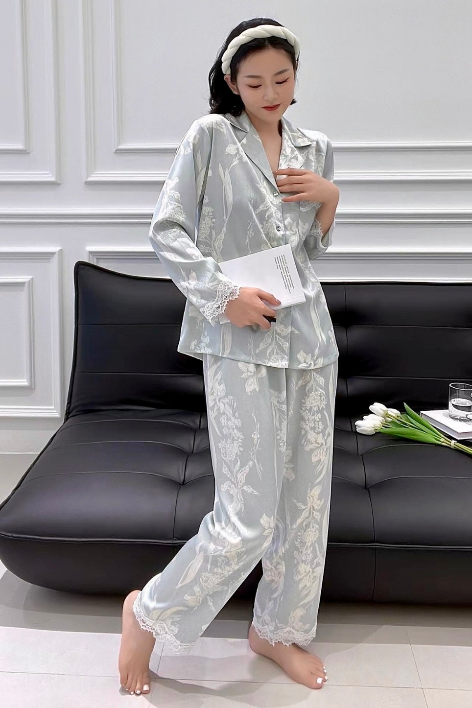 Dove Garden PJ Pants Set - Bells & Birds