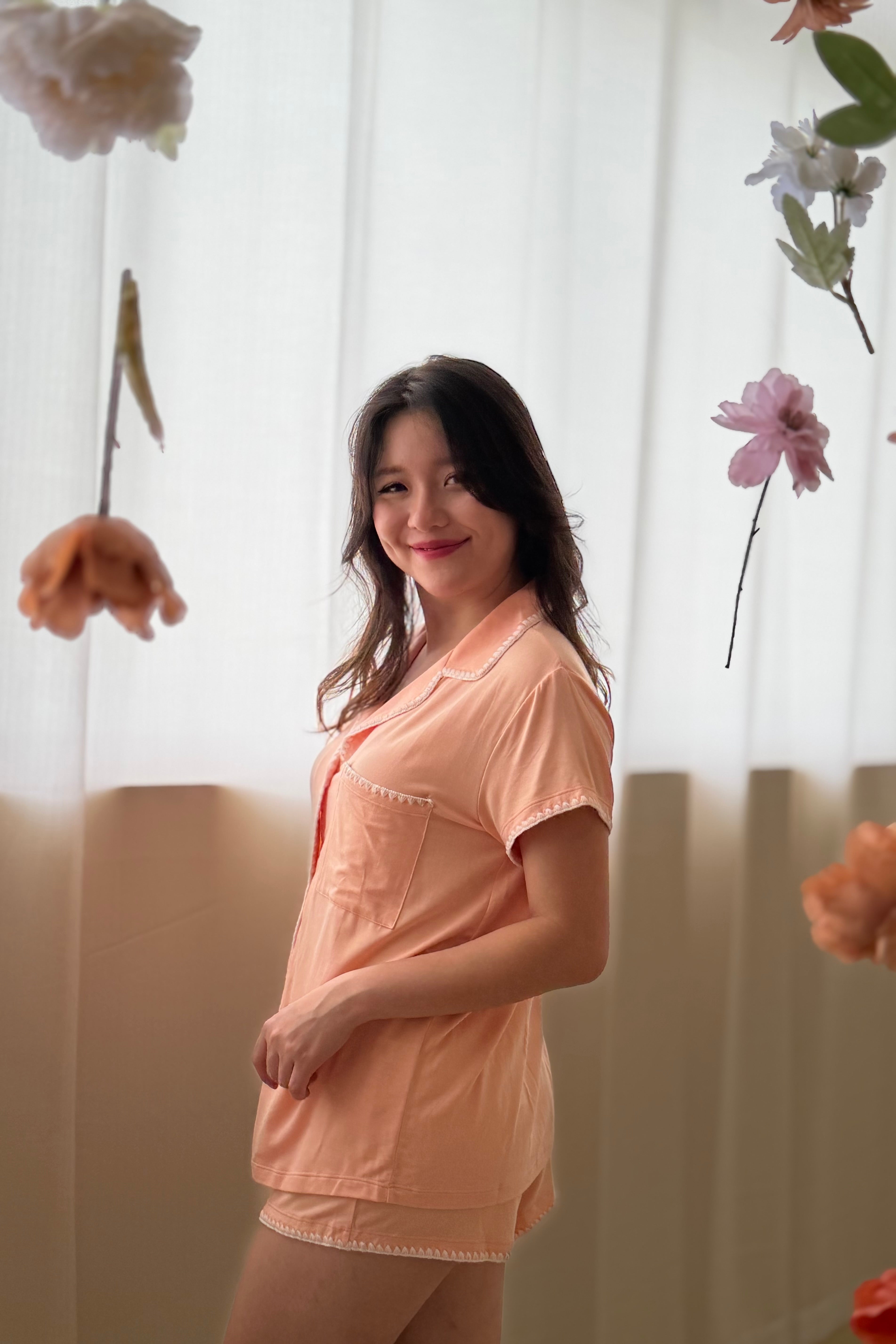 Oasis Modal Cotton PJs (Peach)