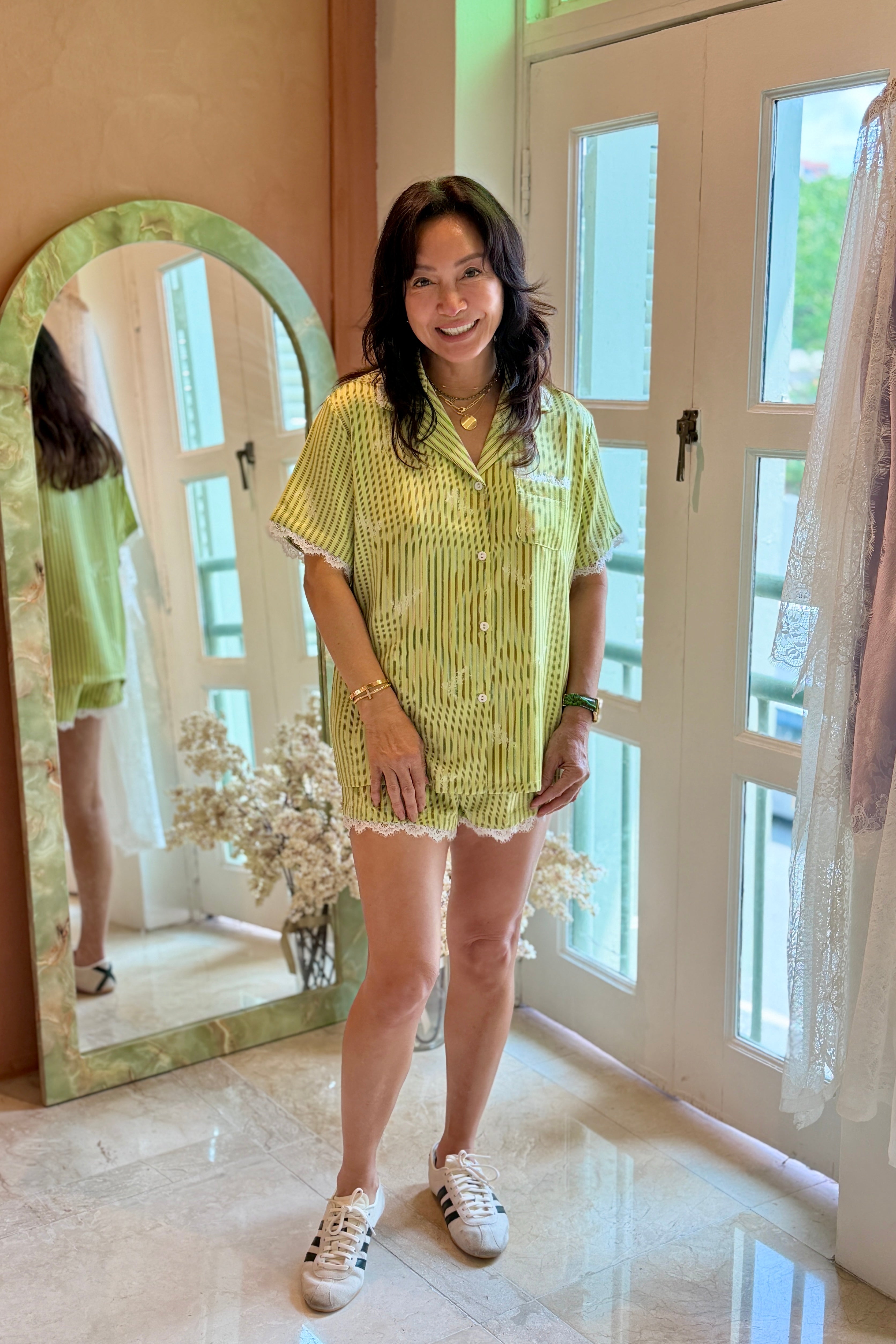Sage Bloom PJ Set - Bells & Birds