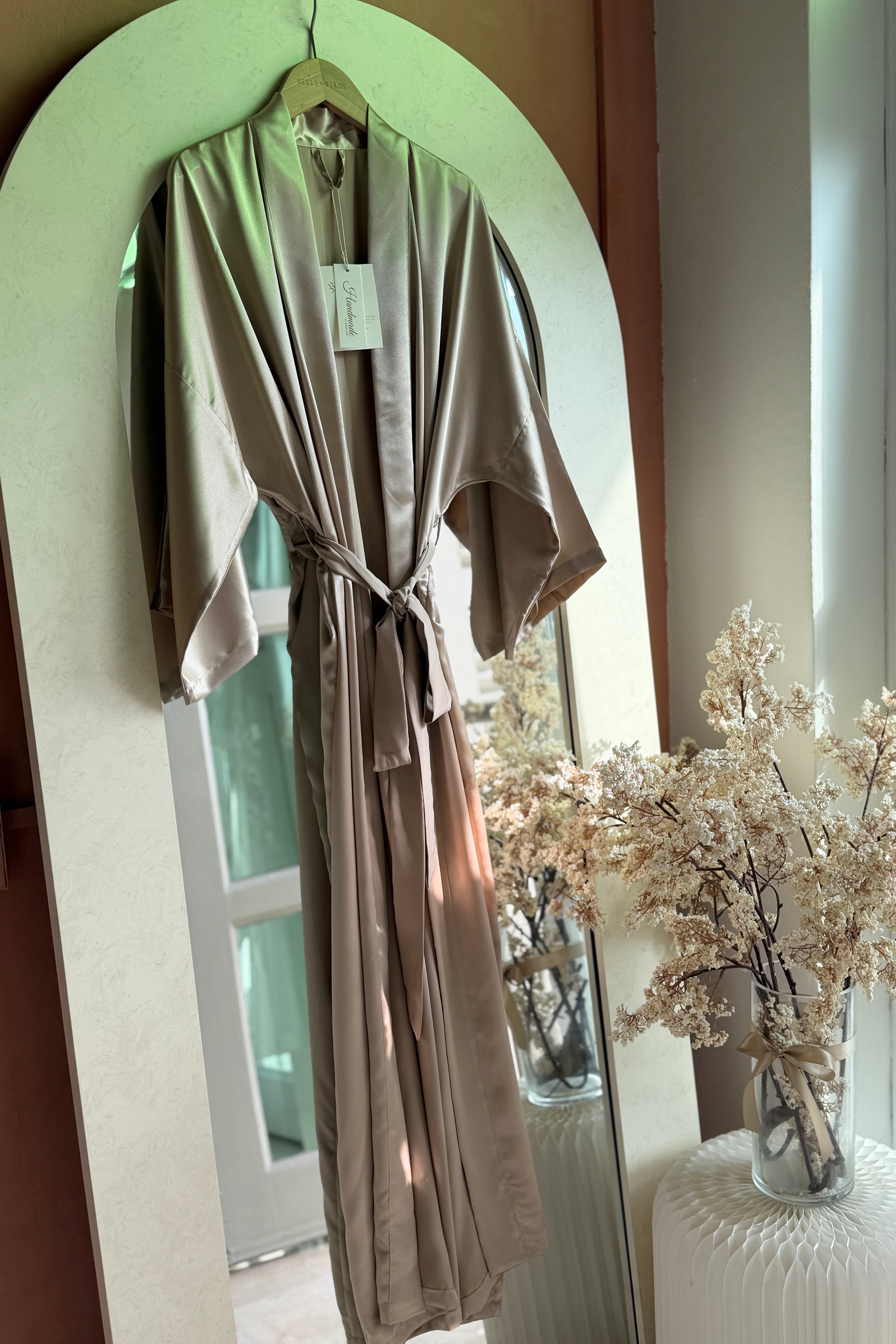 Maxi Silk Robe (Champagne)