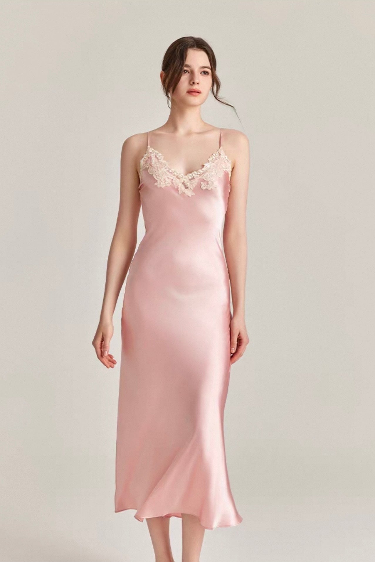 Gigi Mulberry Silk Lace Slip (BESPOKE) - Bells & Birds