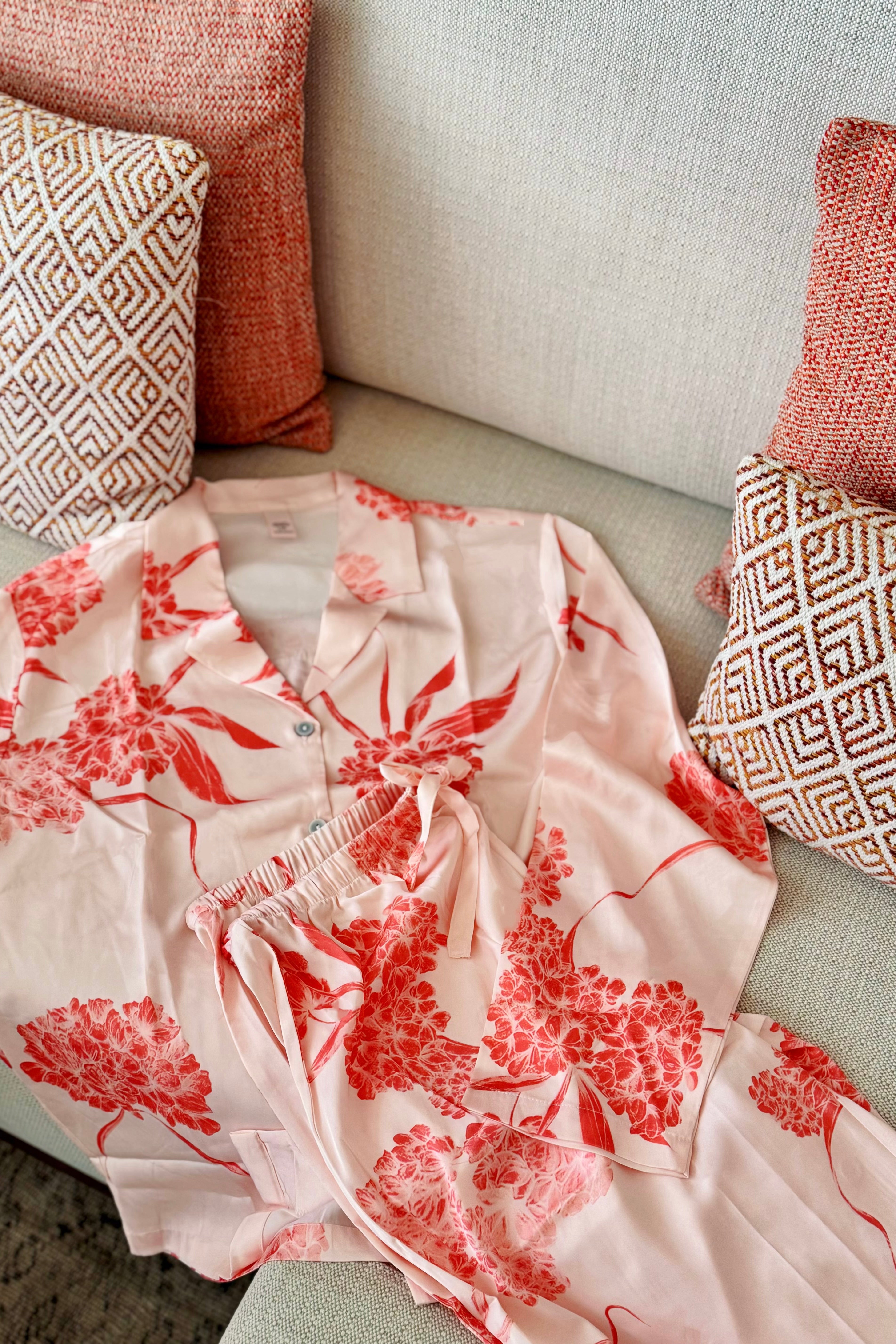 Hydrangea Bloom PJ Pants Set (Pink)