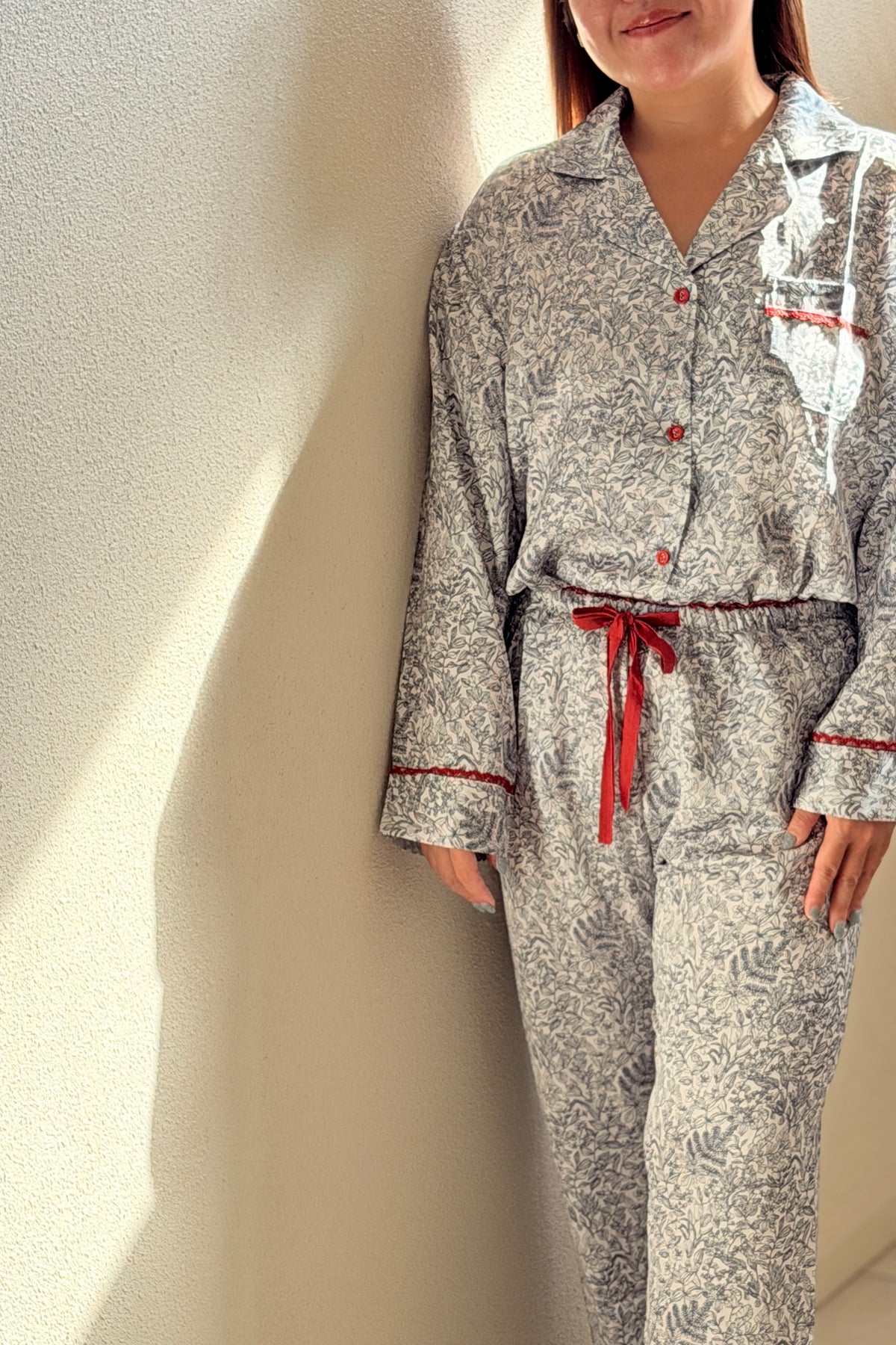 Toile Rouge PJ Pants Set - Bells & Birds