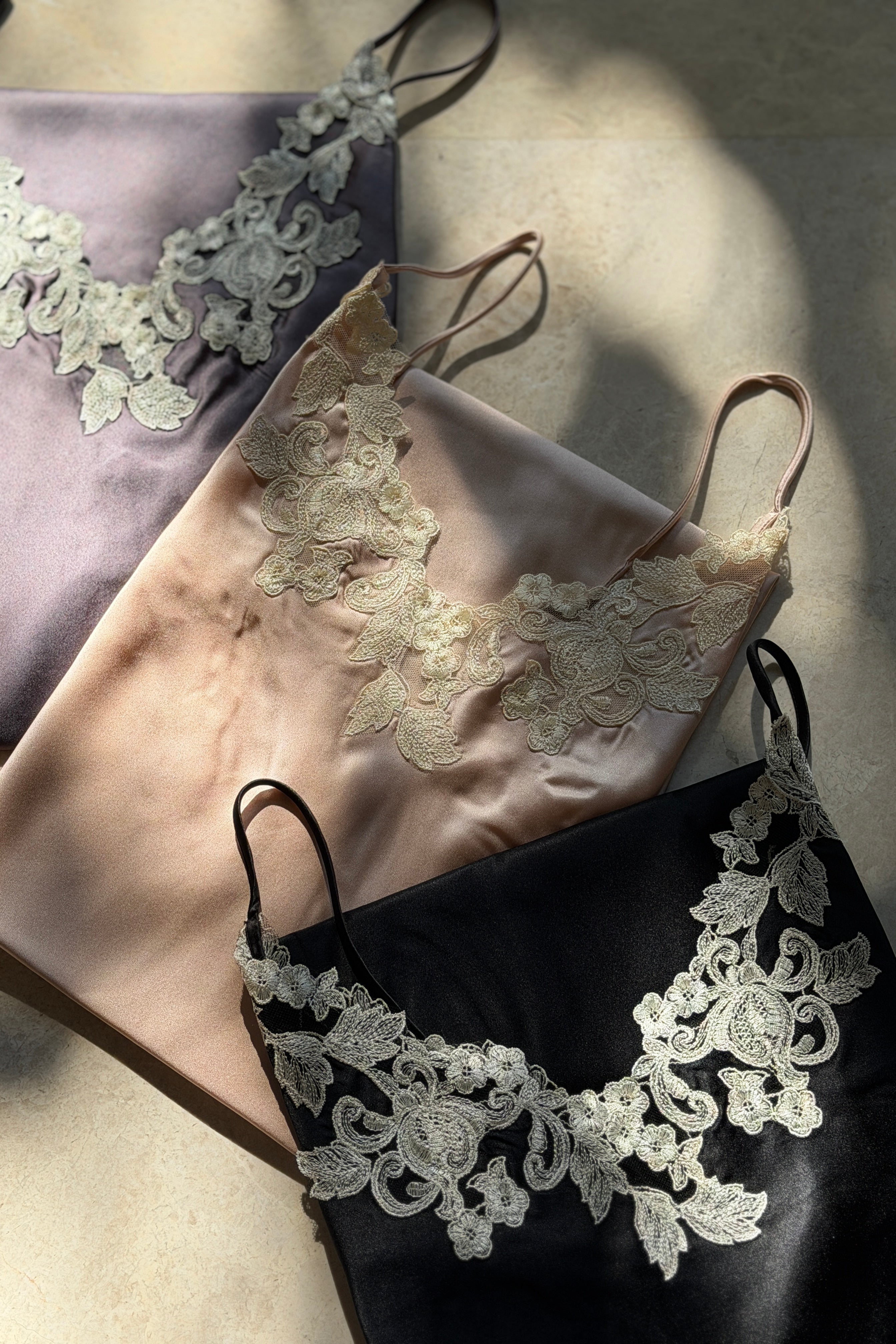 Florentine Mulberry Silk Slip (Black)