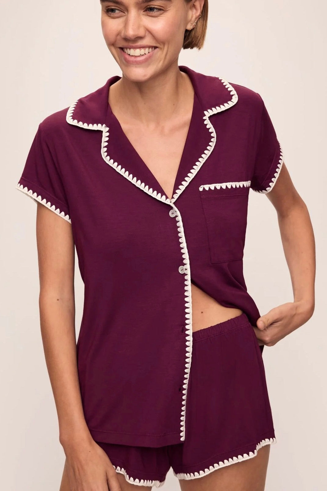 Oasis Modal Cotton PJs (Plum)