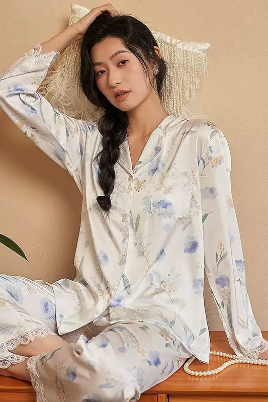 First Bloom PJ Pants Set - Bells & Birds