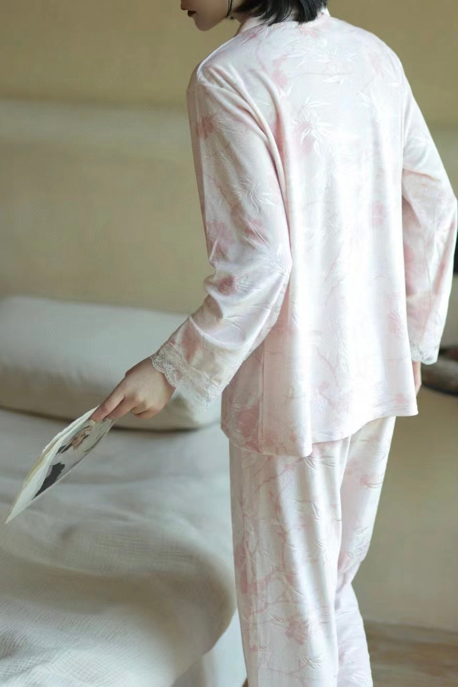 Jardin Fleece Pants Set (Pink)