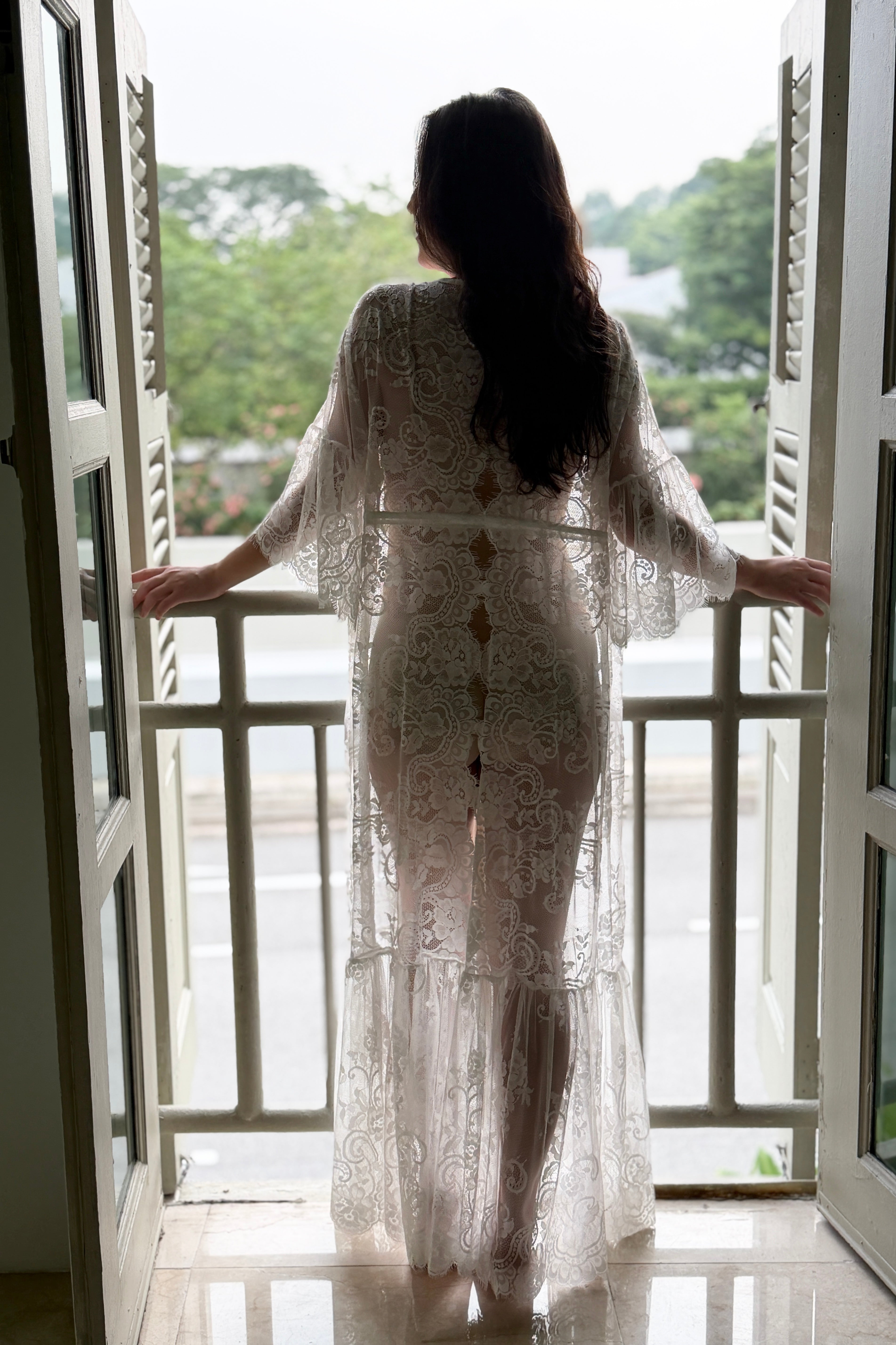 Charlotte Lace Gown (White) - Bells & Birds