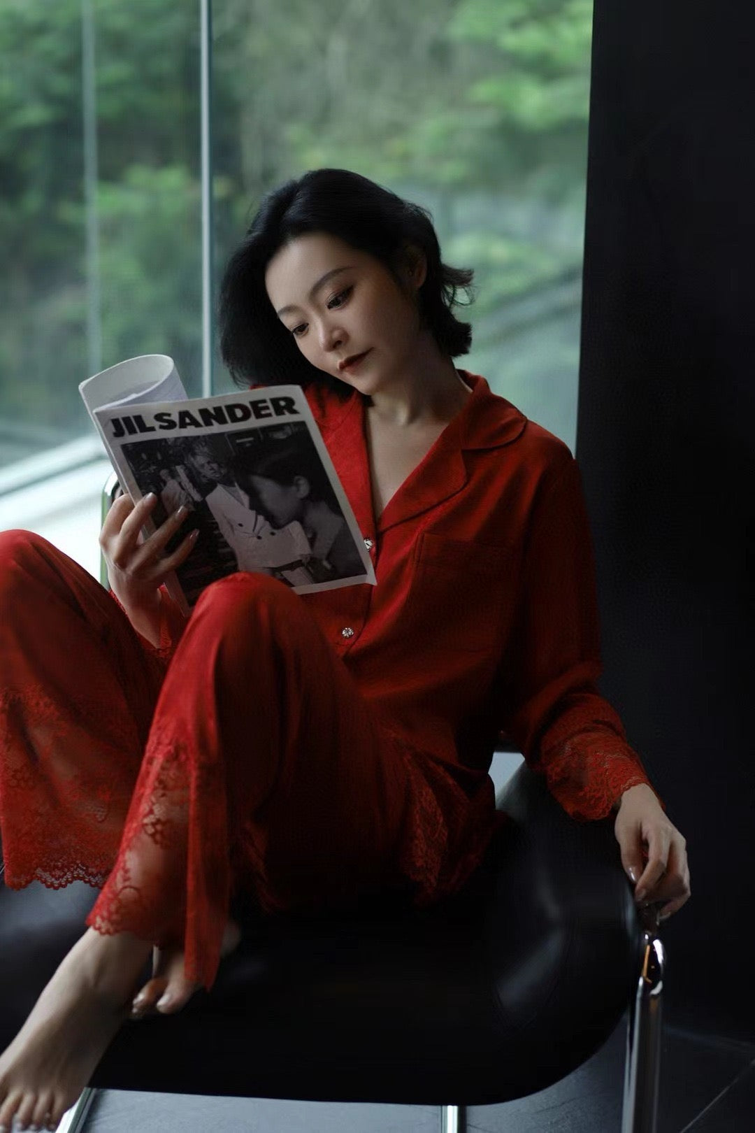 Camellia PJ Pants Set - Bells & Birds