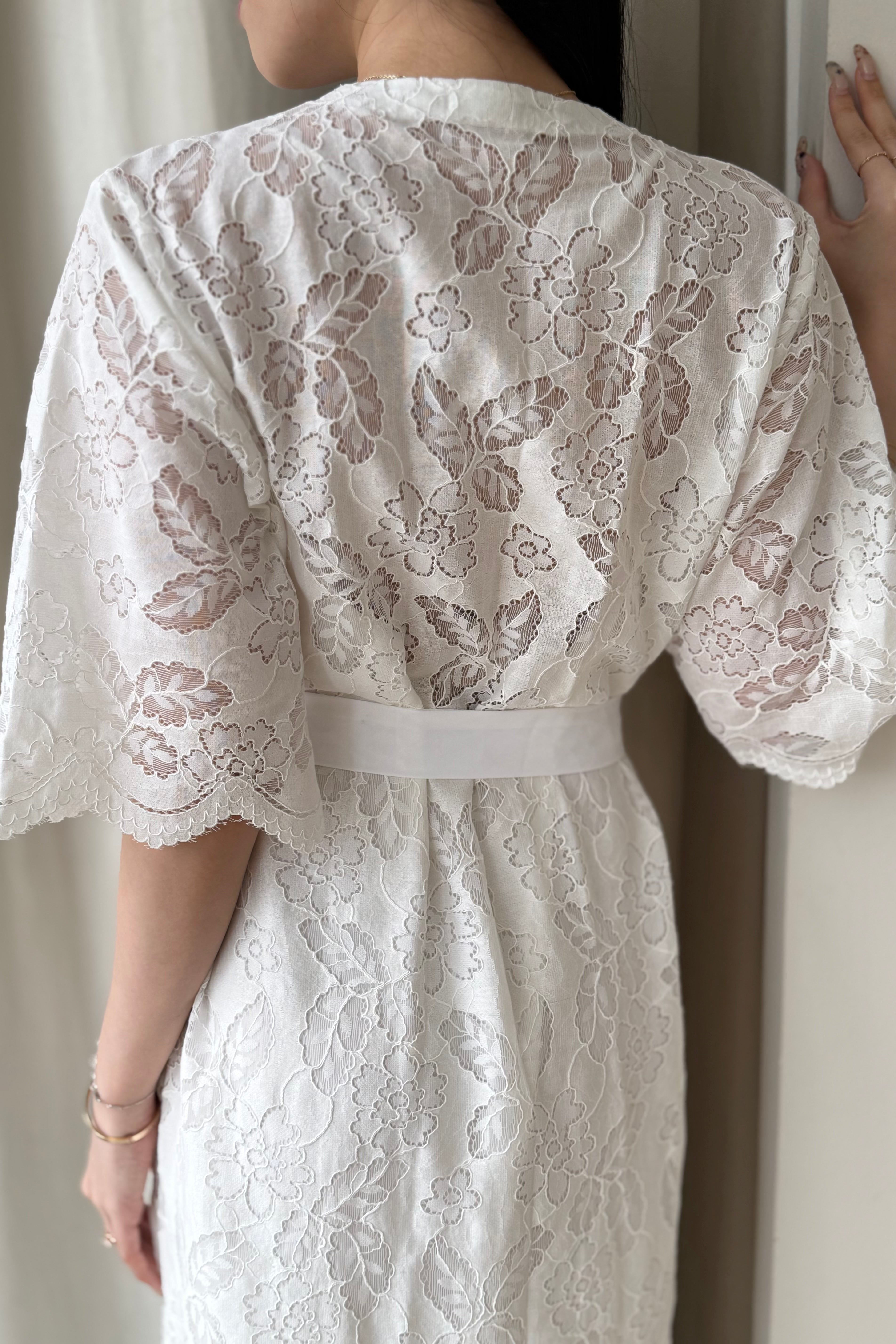 Juliette Lace Robe (White)