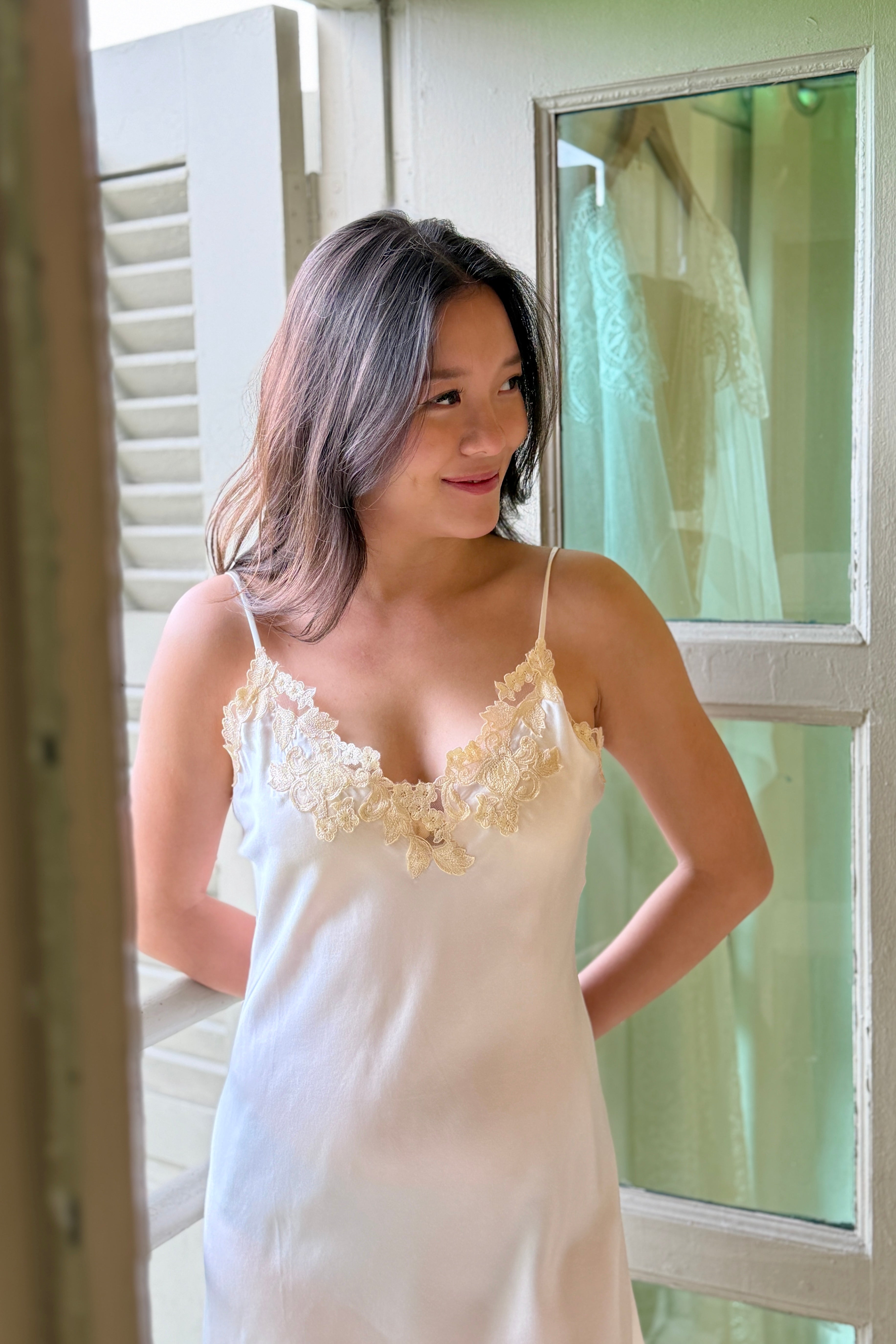 Florentine Mulberry Silk Slip (White)