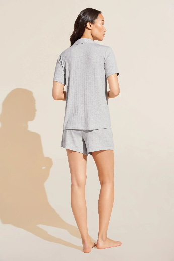 Oasis Modal Cotton PJs (Grey Ribbed)