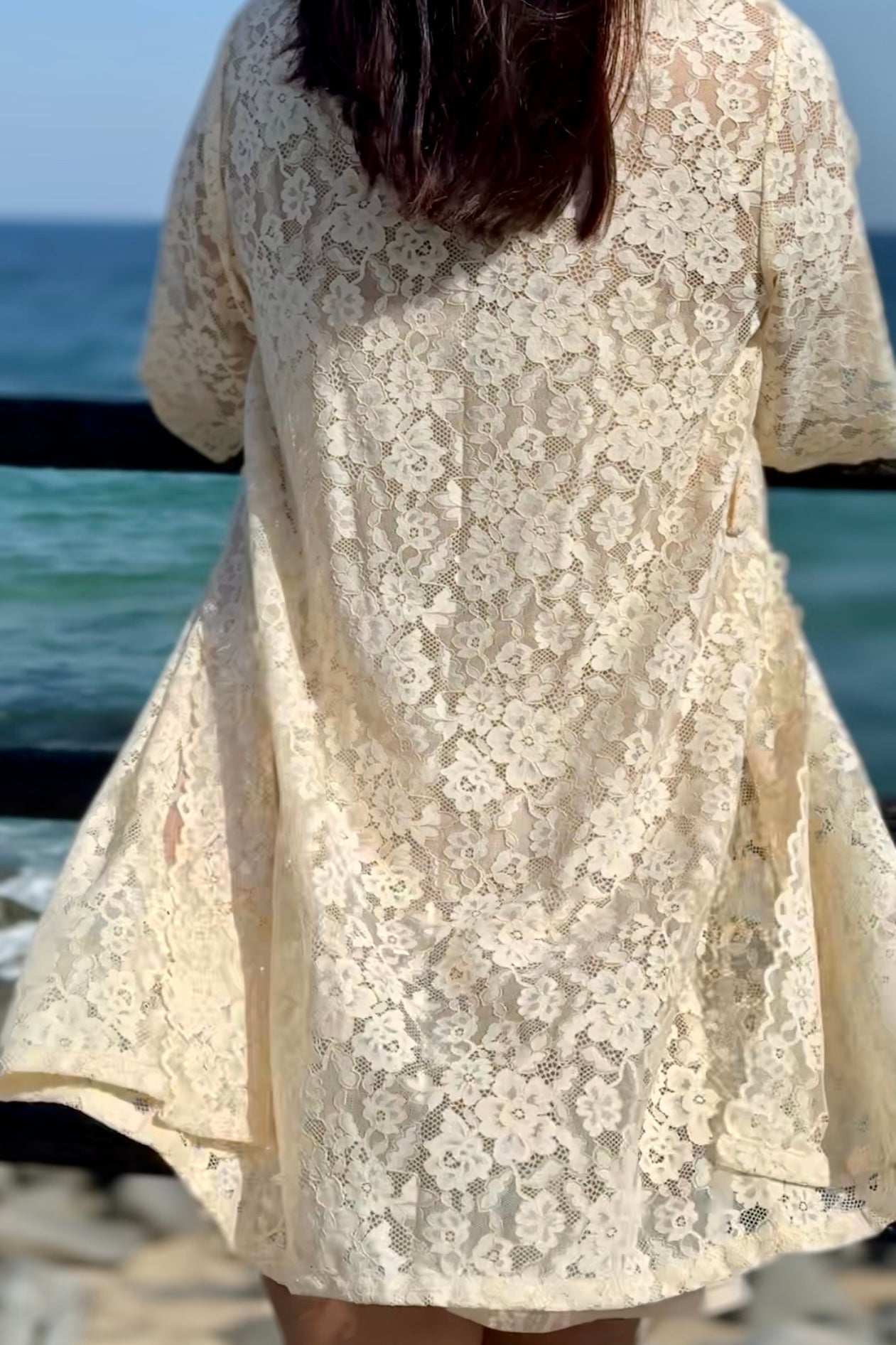 Juliette Lace Robe (Cream)
