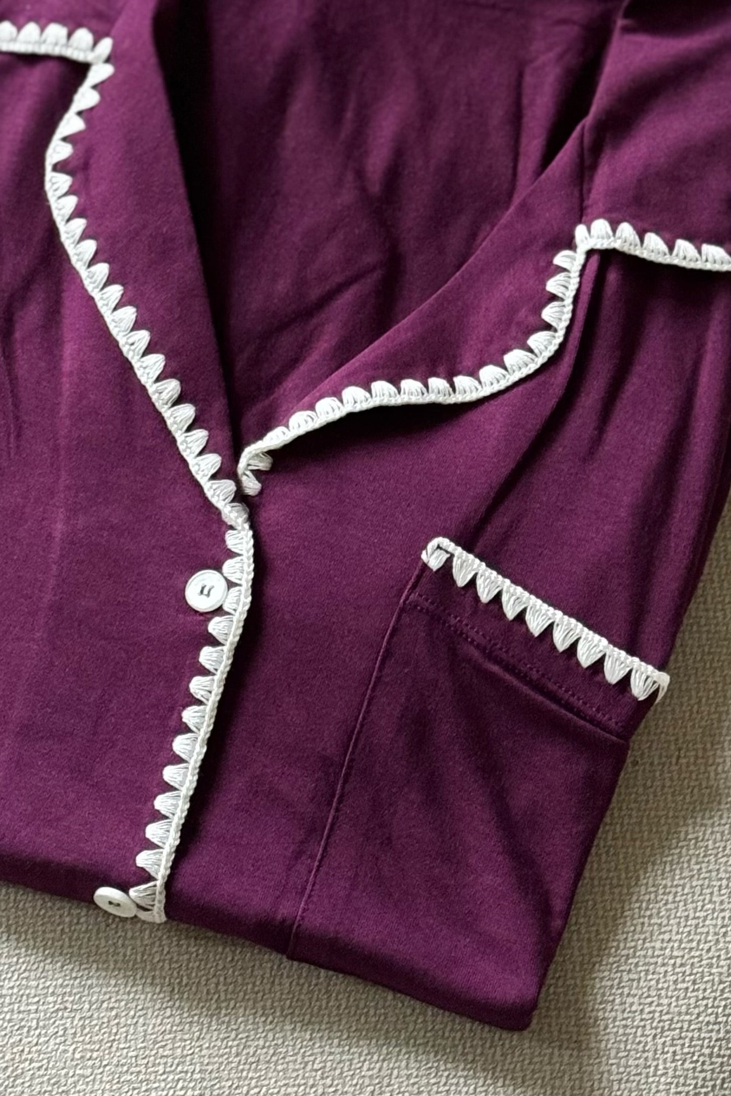 Oasis Modal Cotton PJs (Plum)