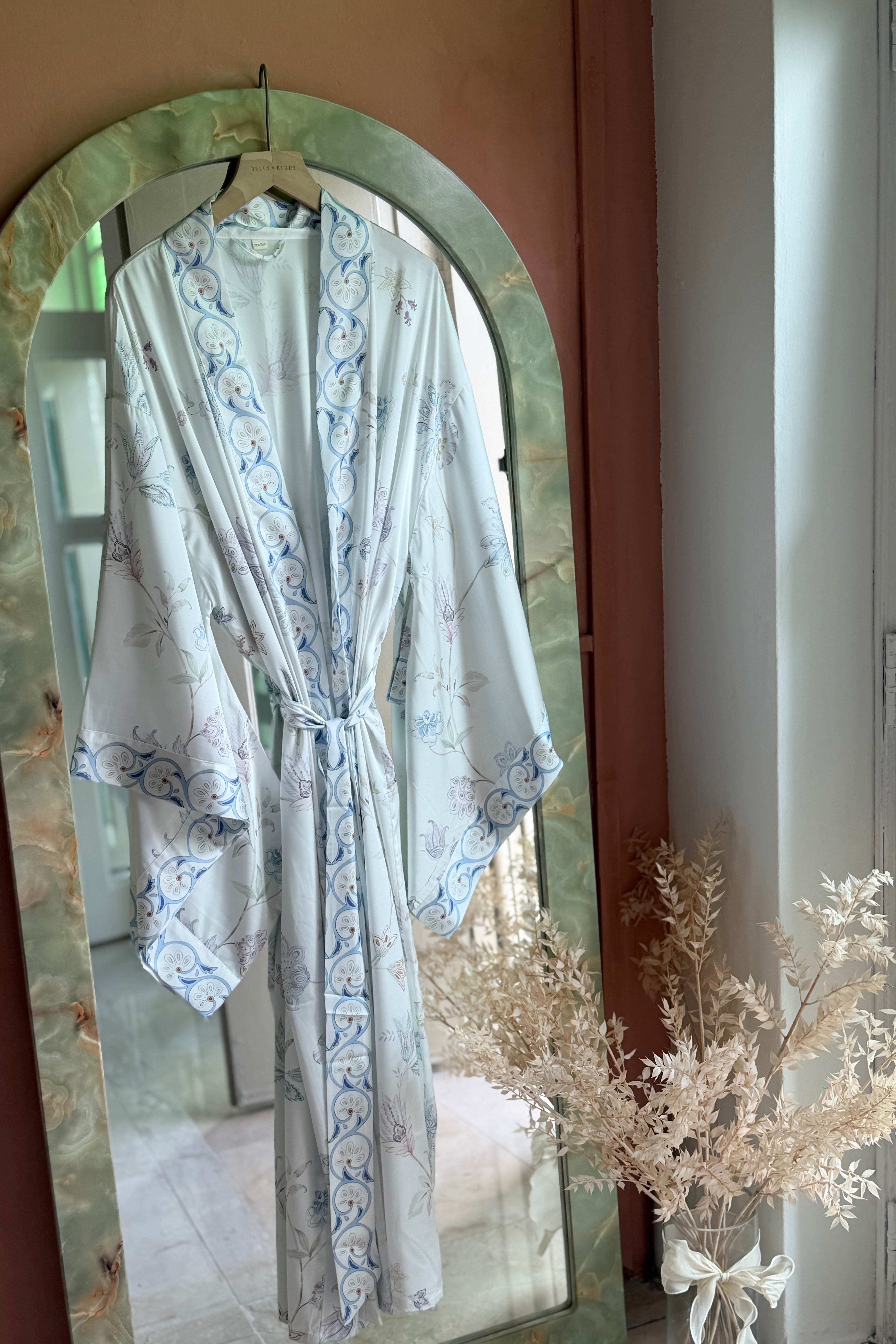 Flight of Whimsy Robe (White) - Bells & Birds