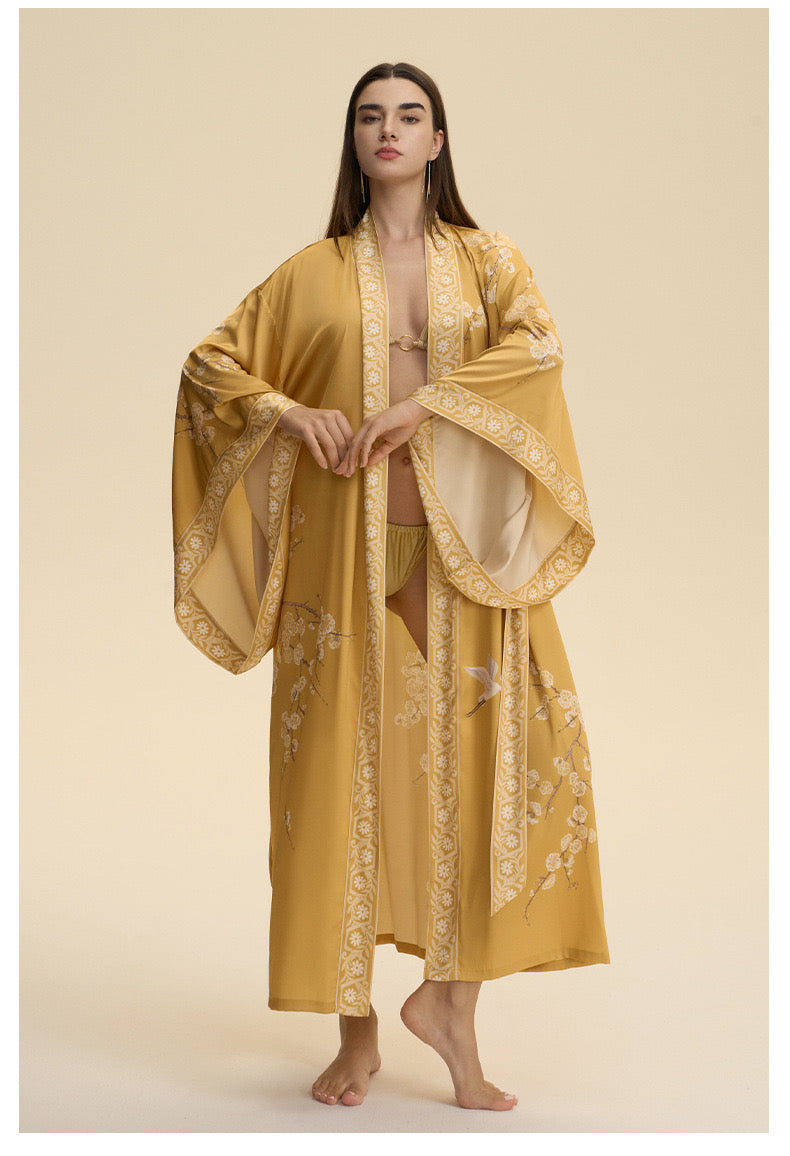 Flight of Whimsy Robe (Gold) - Bells & Birds