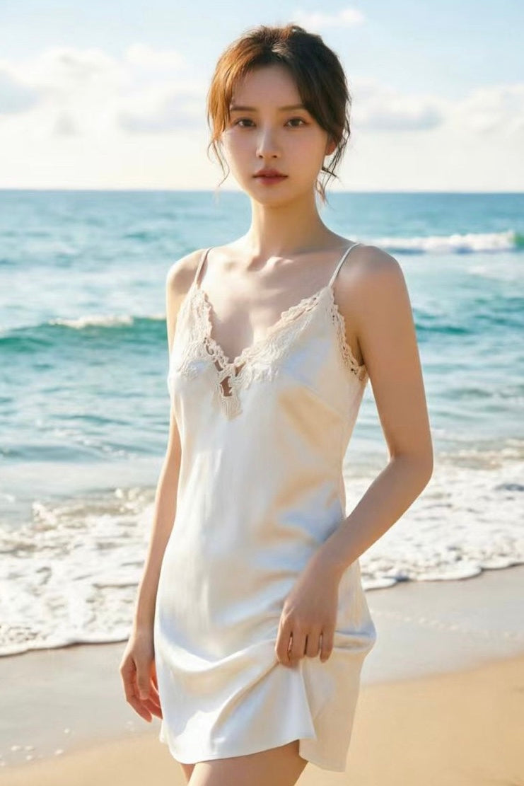 Florentine Mulberry Silk Slip (White)