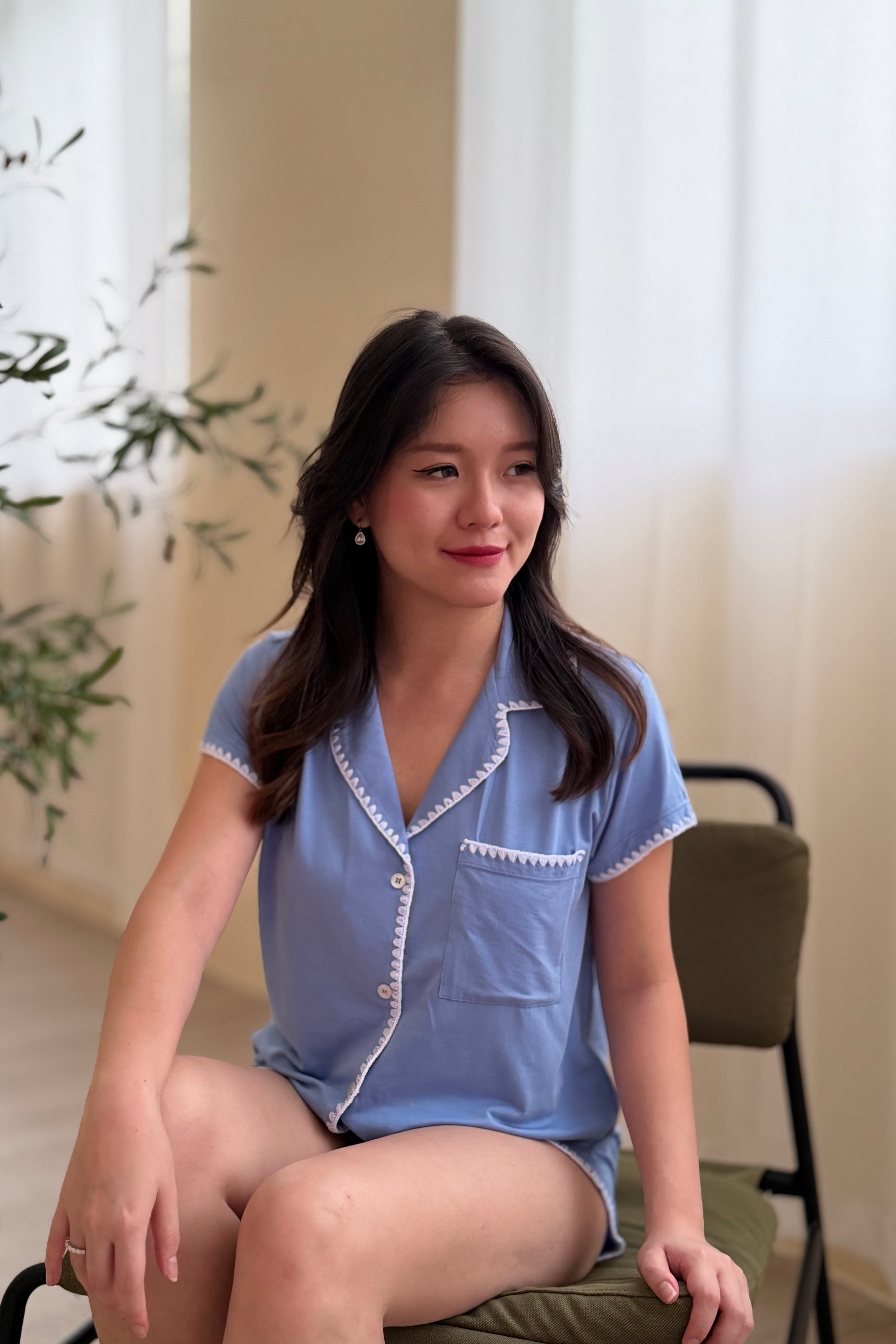 Oasis Modal Cotton PJs (Sky)