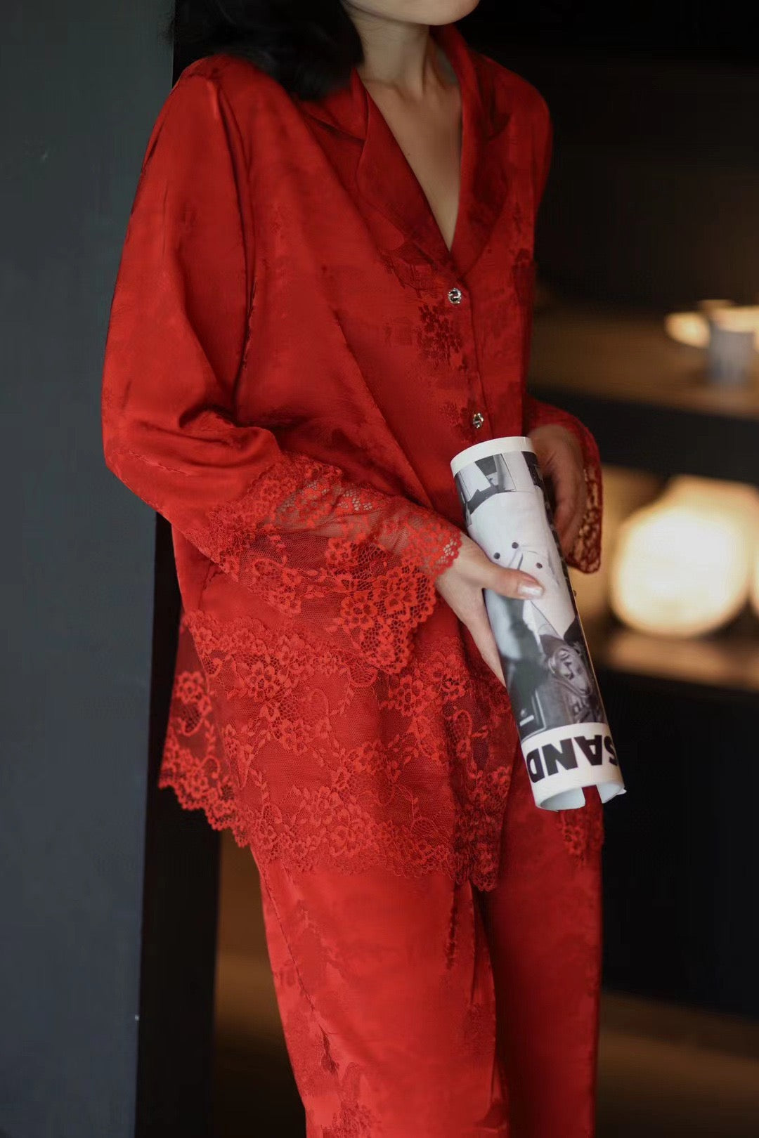 Camellia PJ Pants Set - Bells & Birds