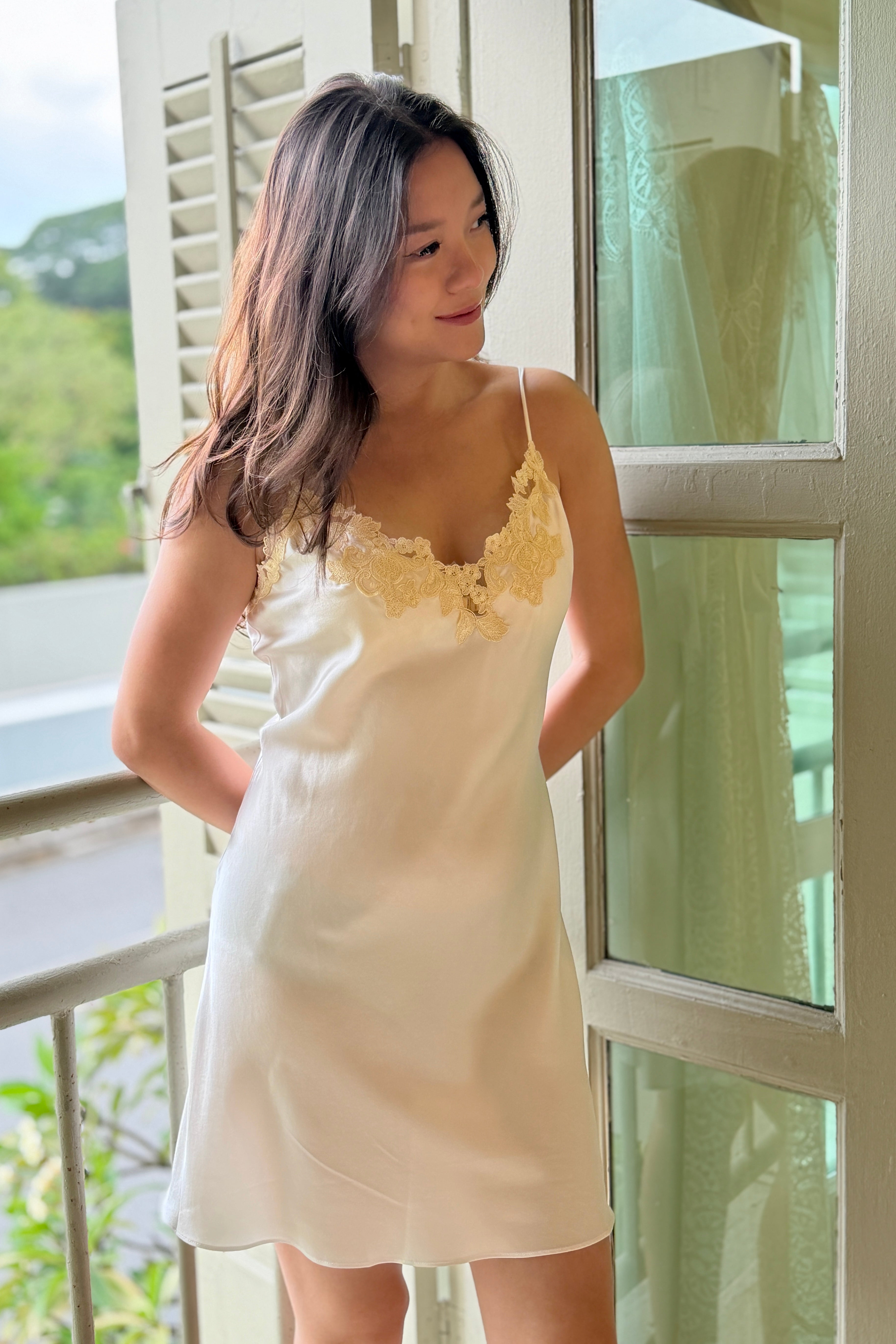 Florentine Mulberry Silk Slip (White)