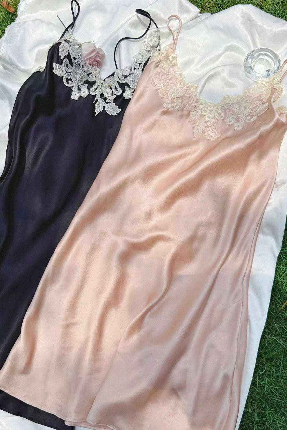 Florentine Mulberry Silk Slip (Pink) - Bells & Birds