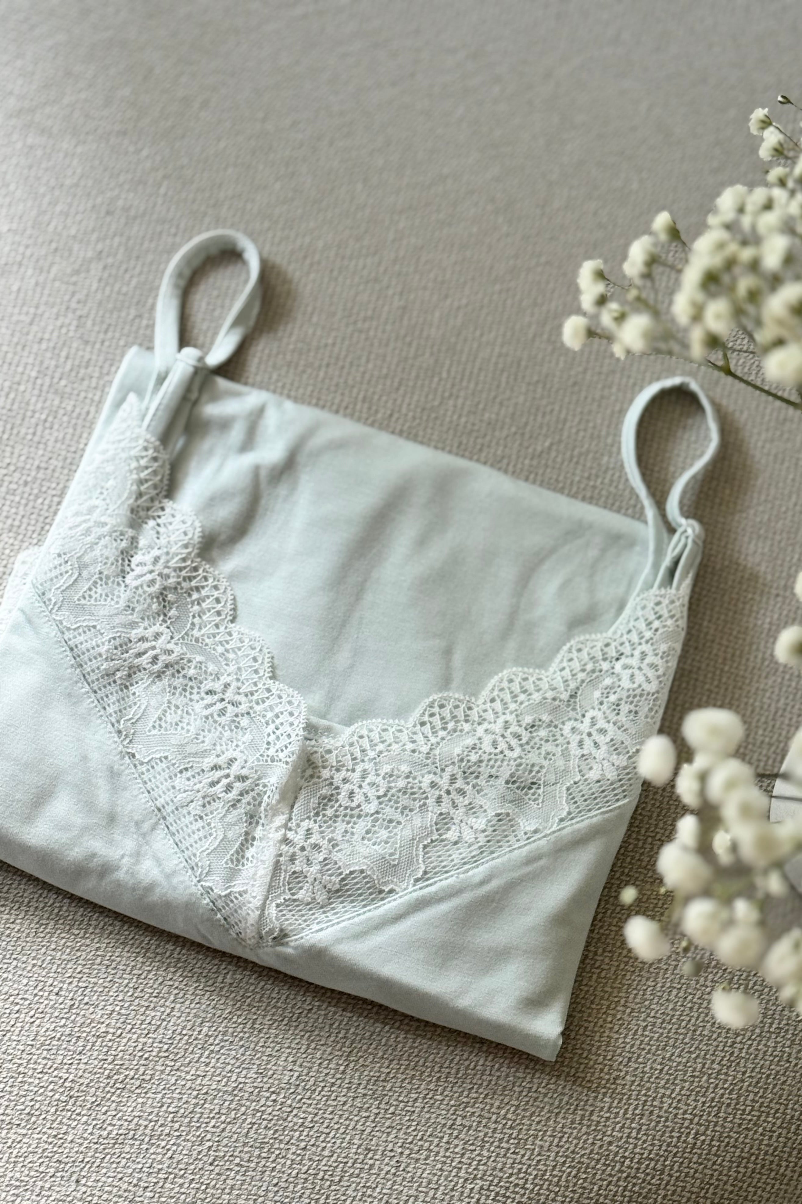 Sofia Modal Cotton Slip (Mint)