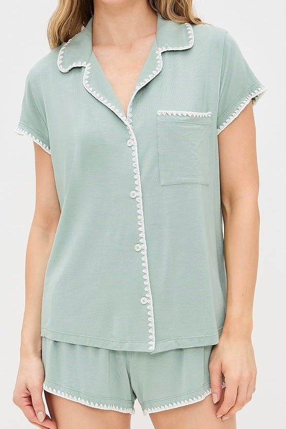 Oasis Modal Cotton PJs (Sage)