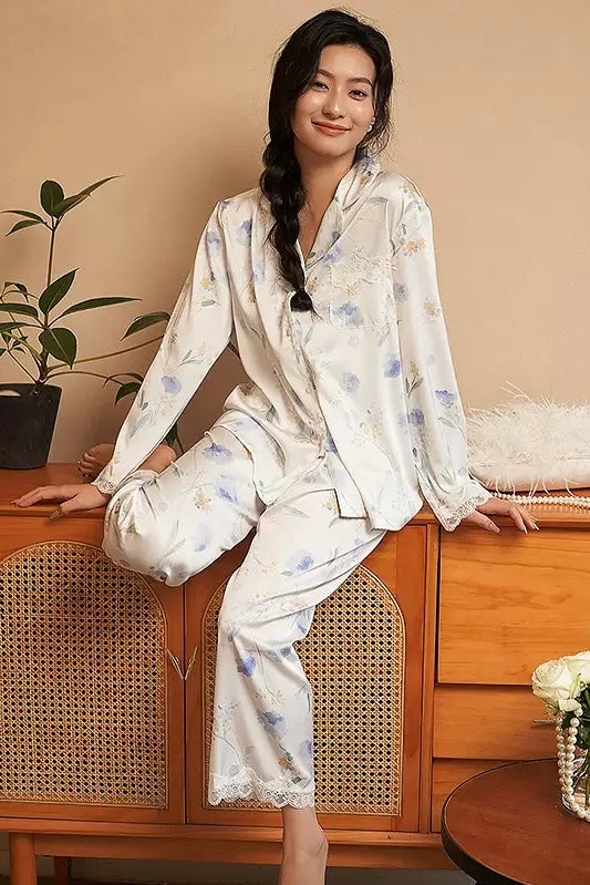 First Bloom PJ Pants Set - Bells & Birds