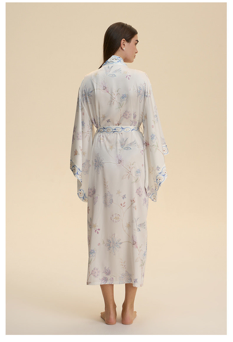 Flight of Whimsy Robe (White) - Bells & Birds