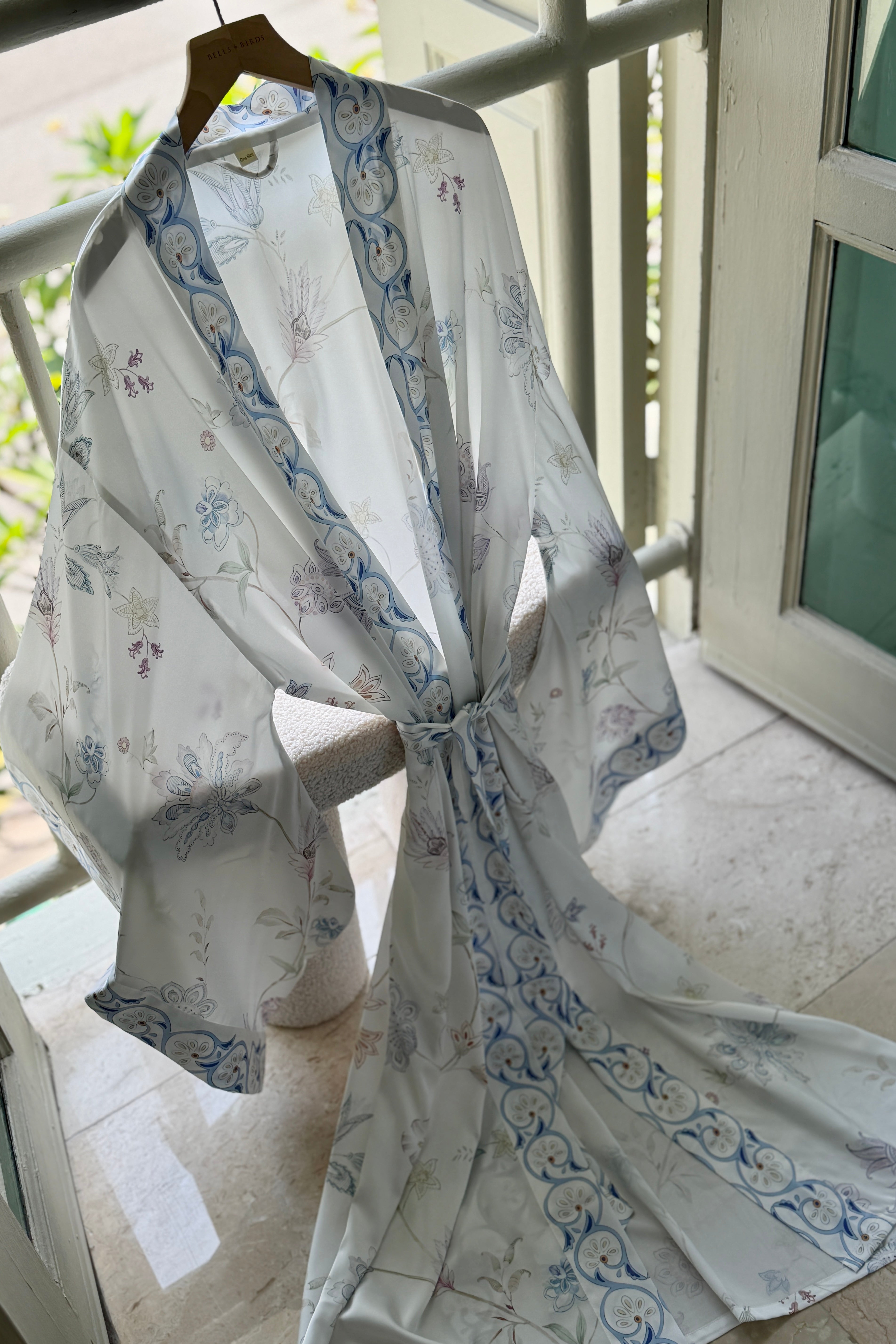 Flight of Whimsy Robe (White) - Bells & Birds