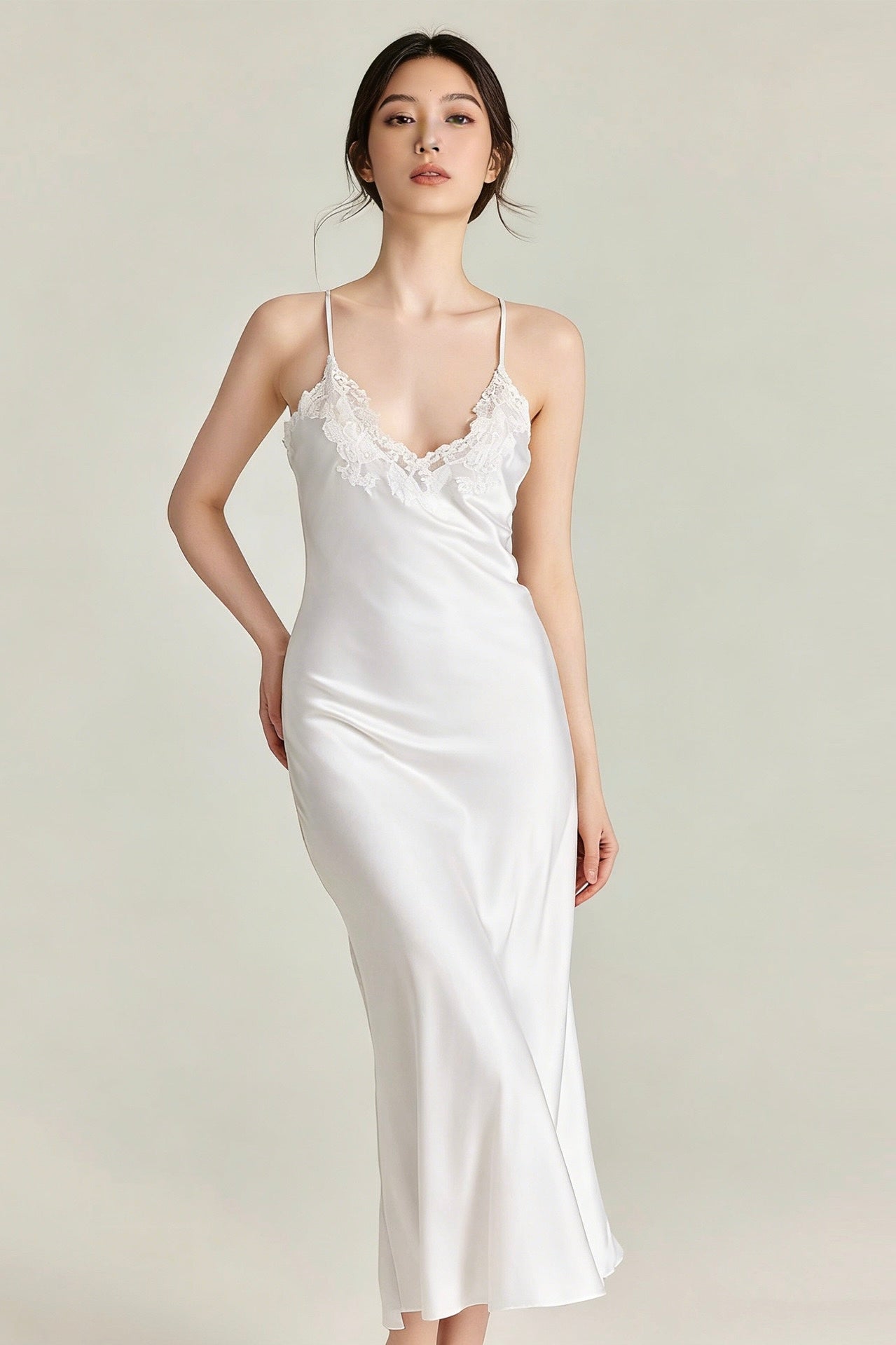 Gigi Mulberry Silk Lace Slip (BESPOKE) - Bells & Birds