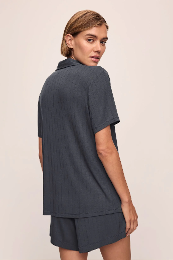 Oasis Modal Cotton PJs (Charcoal Ribbed)