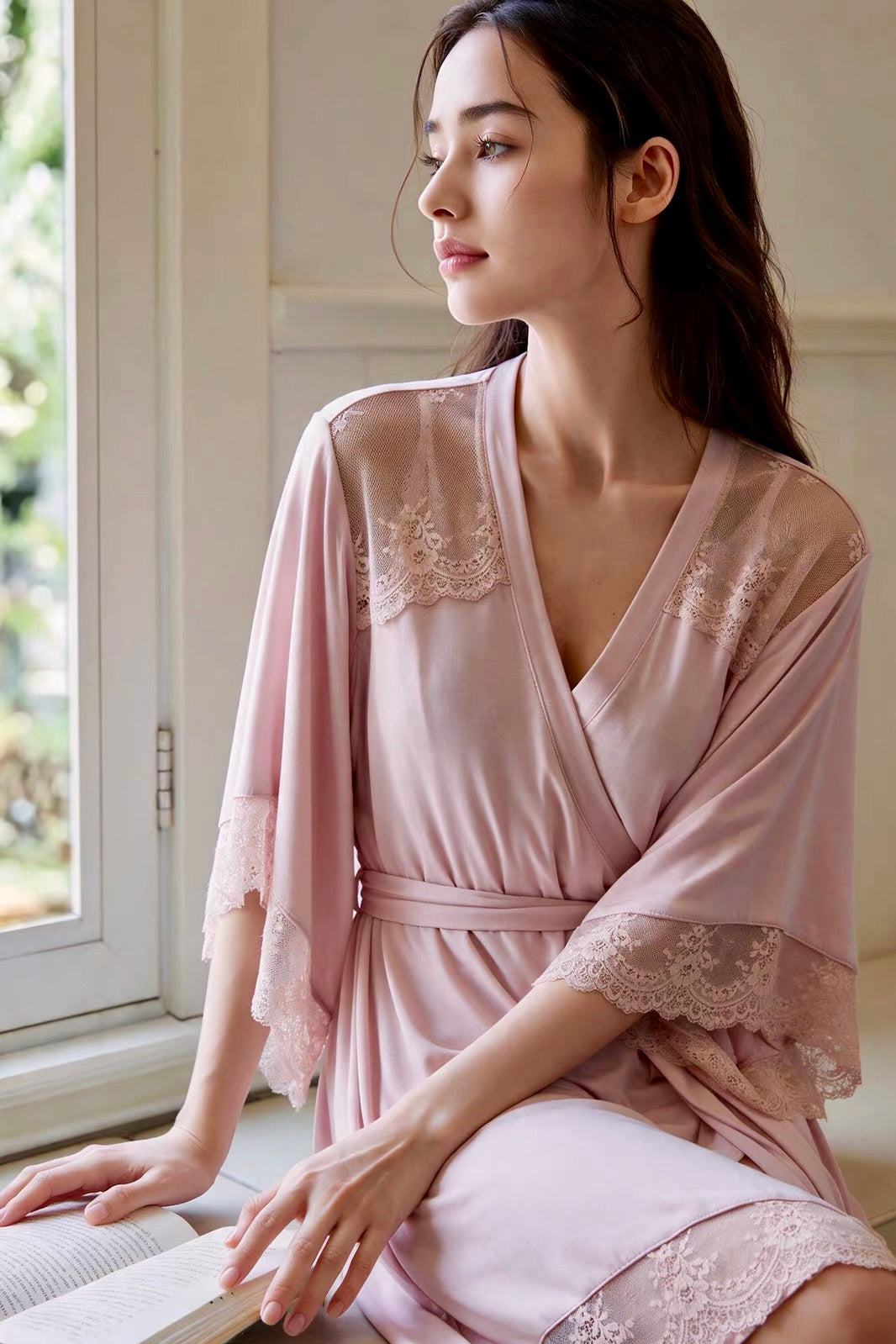 Sofia Cotton Robe (Pink)