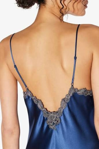 Florentine Mulberry Silk Slip (Navy)
