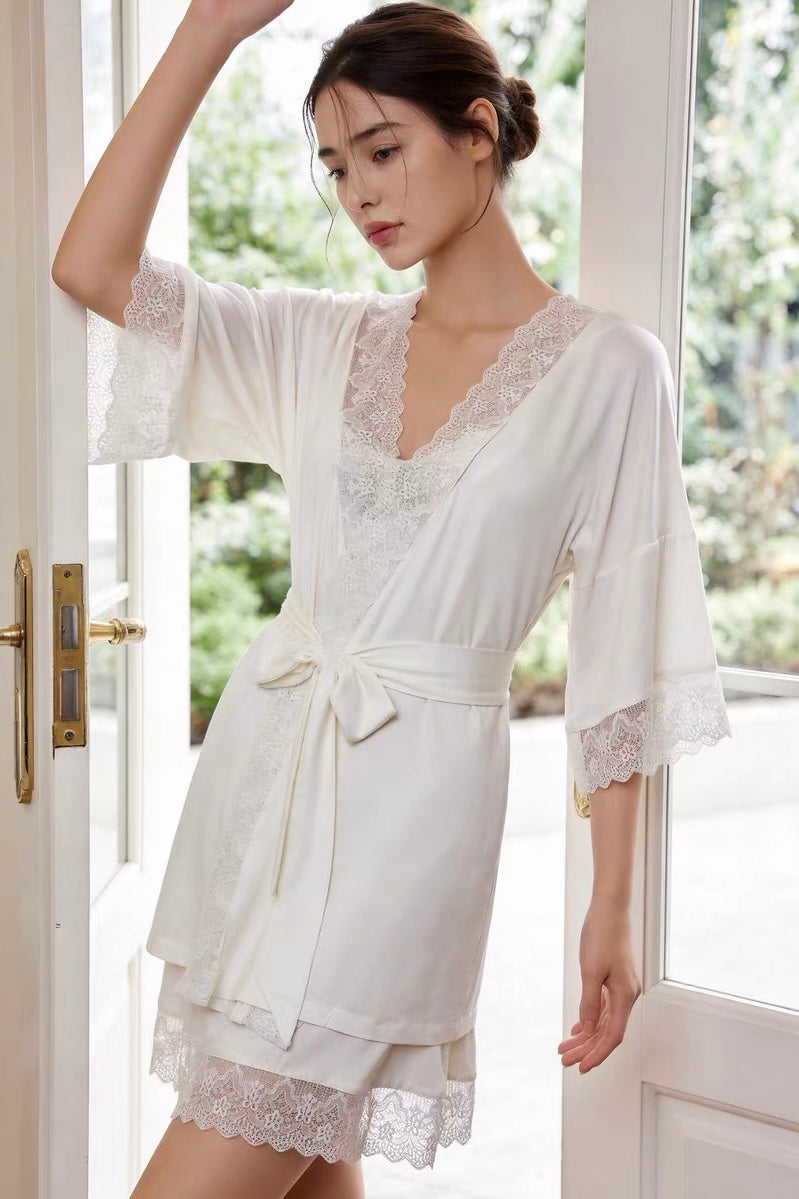 Sofia Cotton Robe (White)