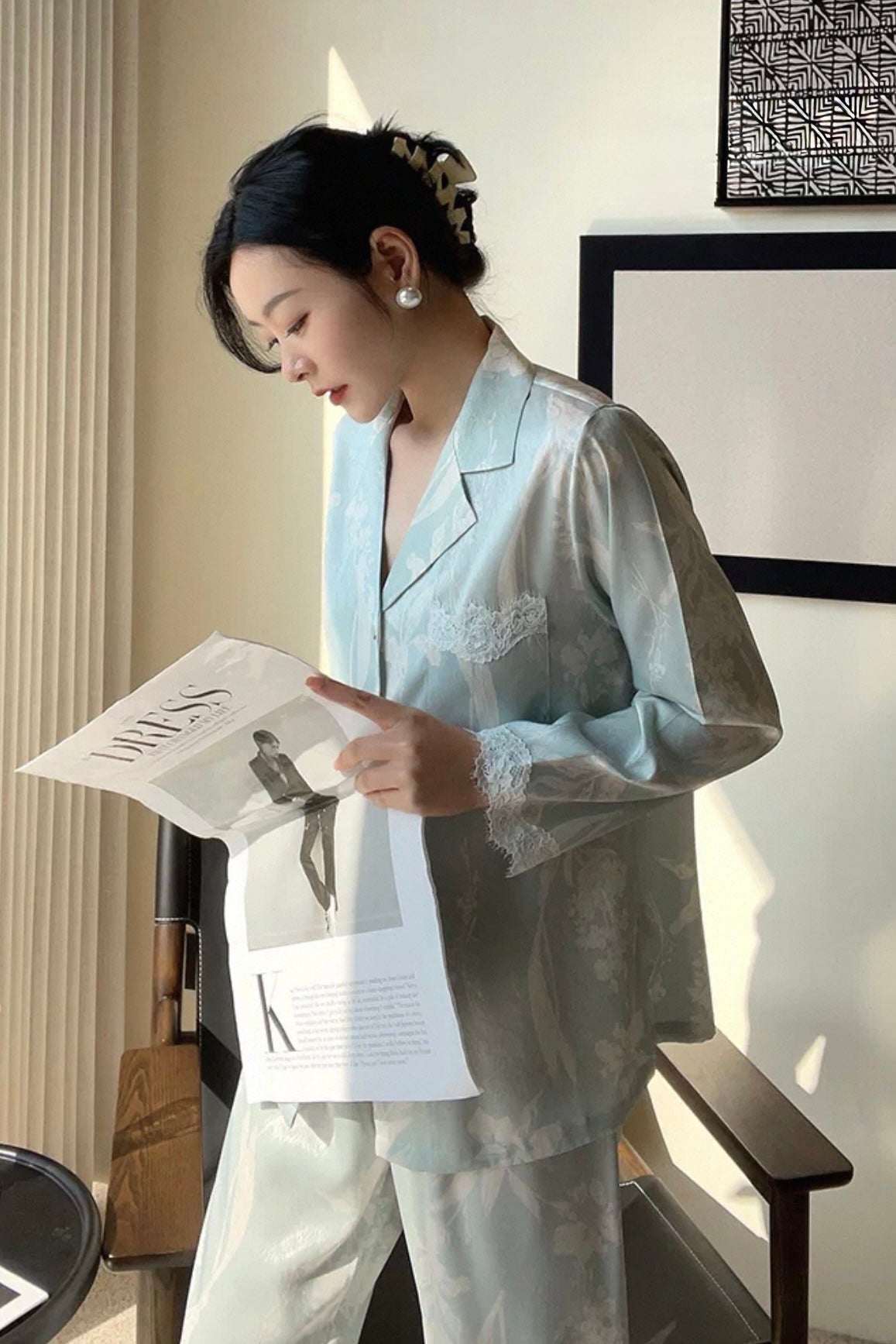 Dove Garden PJ Pants Set - Bells & Birds