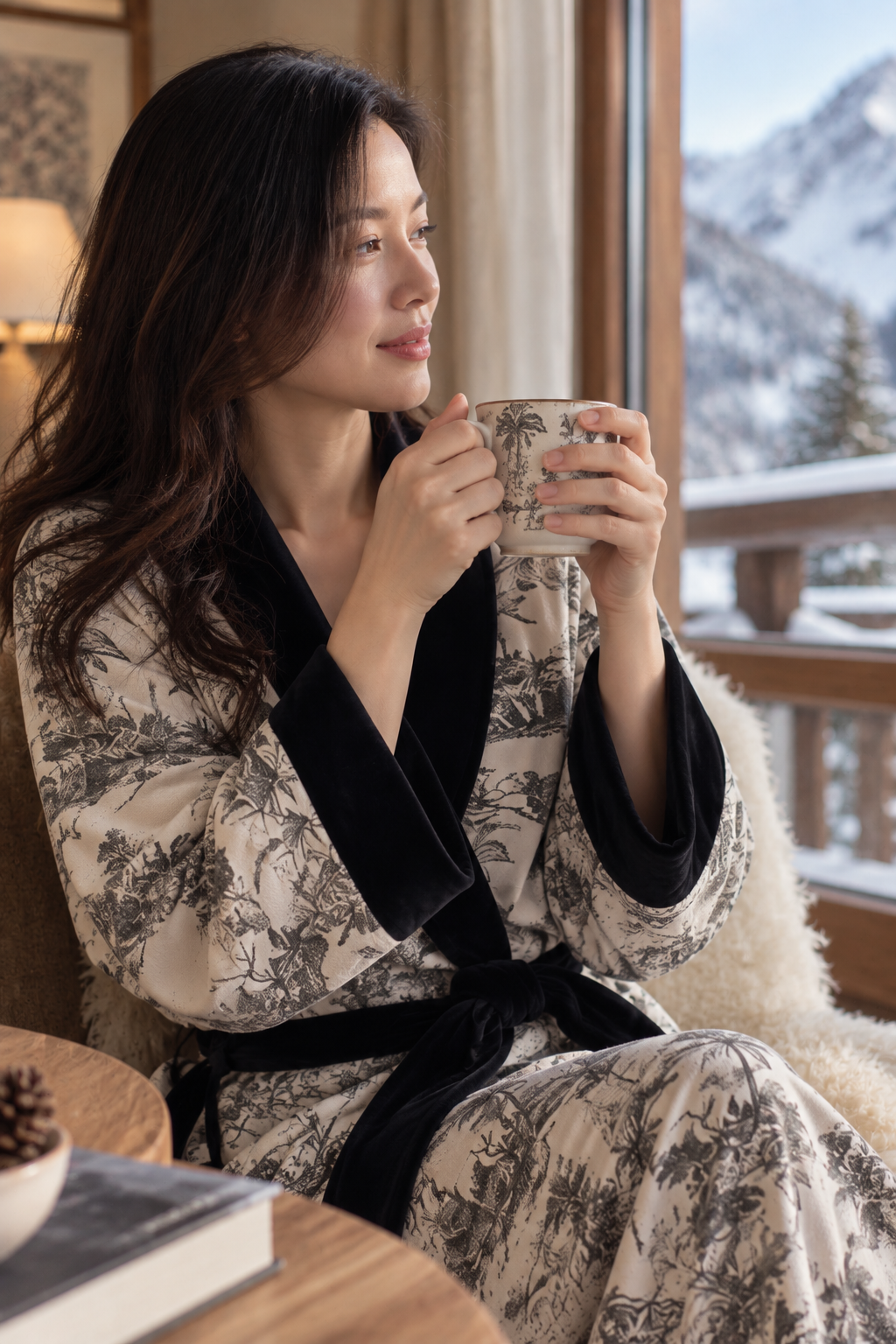 Jardin Plush Robe - Bells & Birds