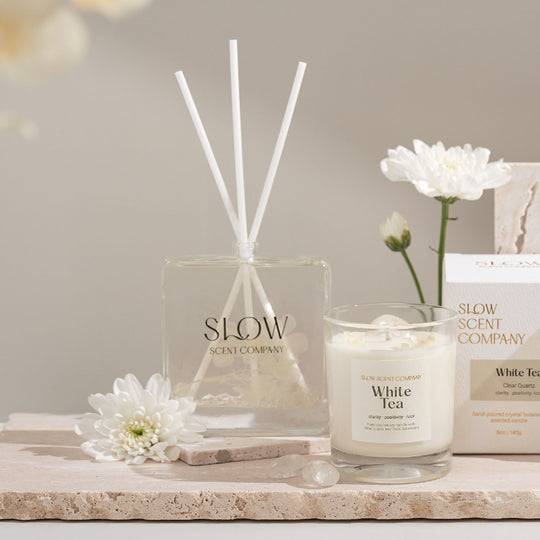 Slow Scent Company Crystal Reed Diffuser (White Tea)