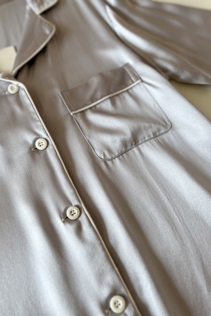Mulberry Silk Sleepshirt (Grey M)